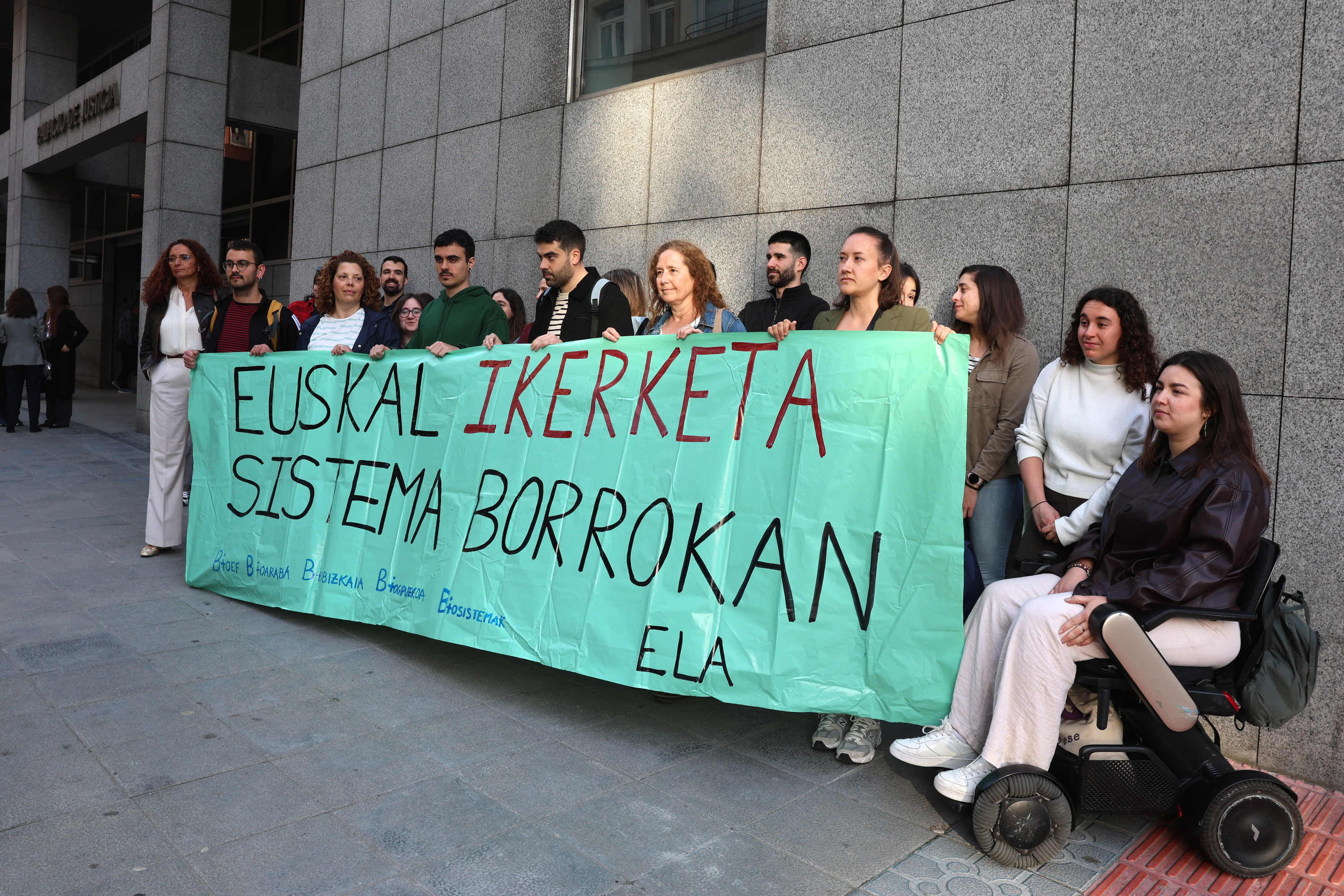 Biobizkaiko langileen elkarretaratzea gaur, Bilbon. OSKAR MATXIN EDESA / FOKU