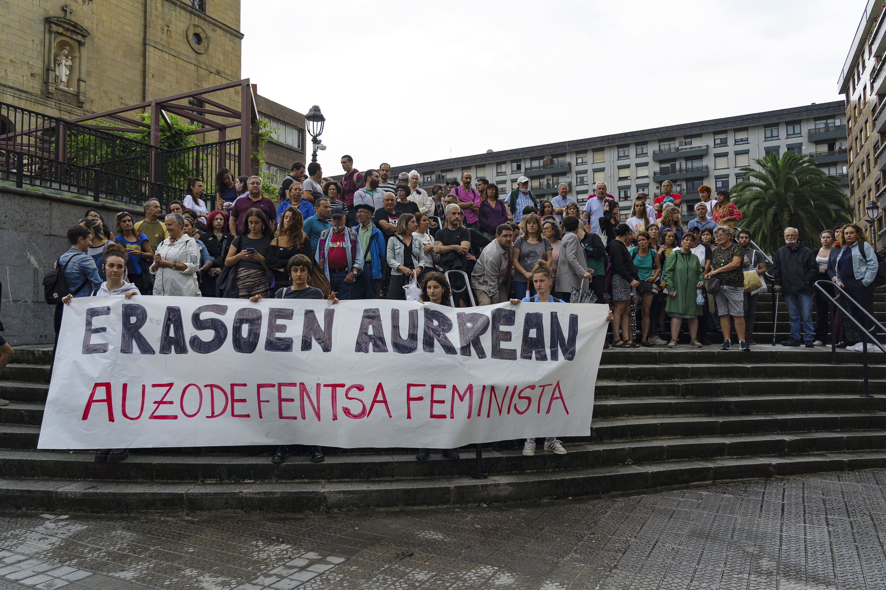 Indarkeria matxistaren aurkako elkarretaratze bat, Bilbon, artxiboko irudi batean. ARITZ LOIOLA / FOKU