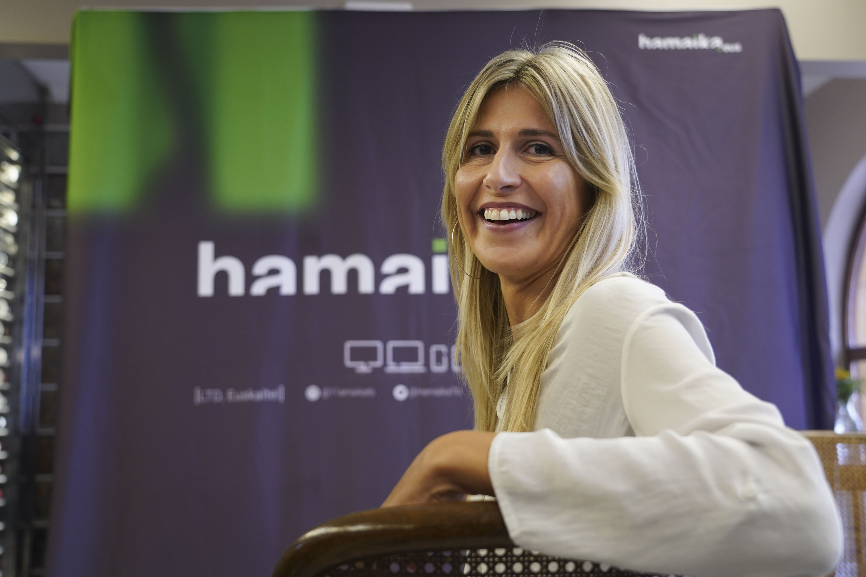 Ainhoa Jauregi Hamaika telebistako zuzendaria, 2024ko urriaren 9an, Zarautzen. JON URBE / FOKU