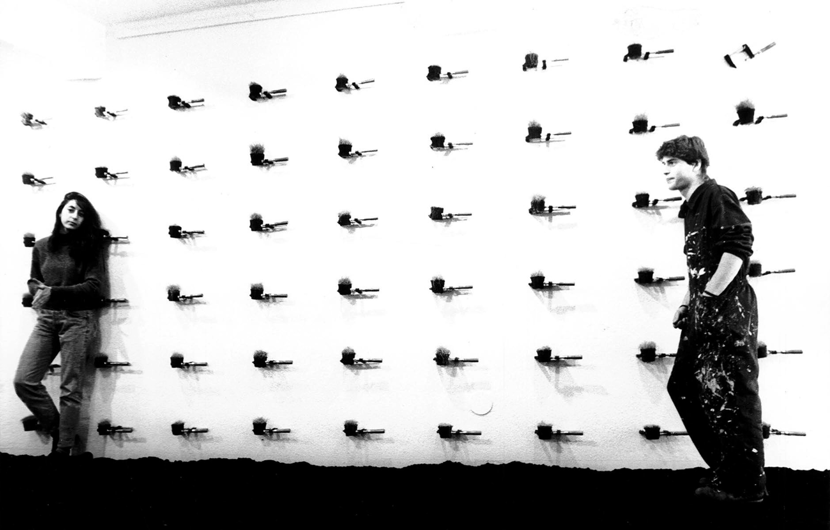 Ana Arregi eta Joxerra Melguizo 1992an, CM2 gunean —Artiumeko funts dokumentalera batu duten irudietako bat da—. ARTIUM