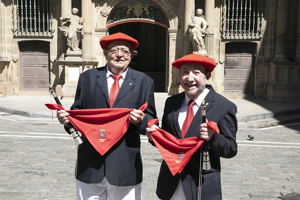 Javier Lakuntza eta Jose Luis Fraile, Iruñean. CRISTINA NUÑEZ BAQUEDANO