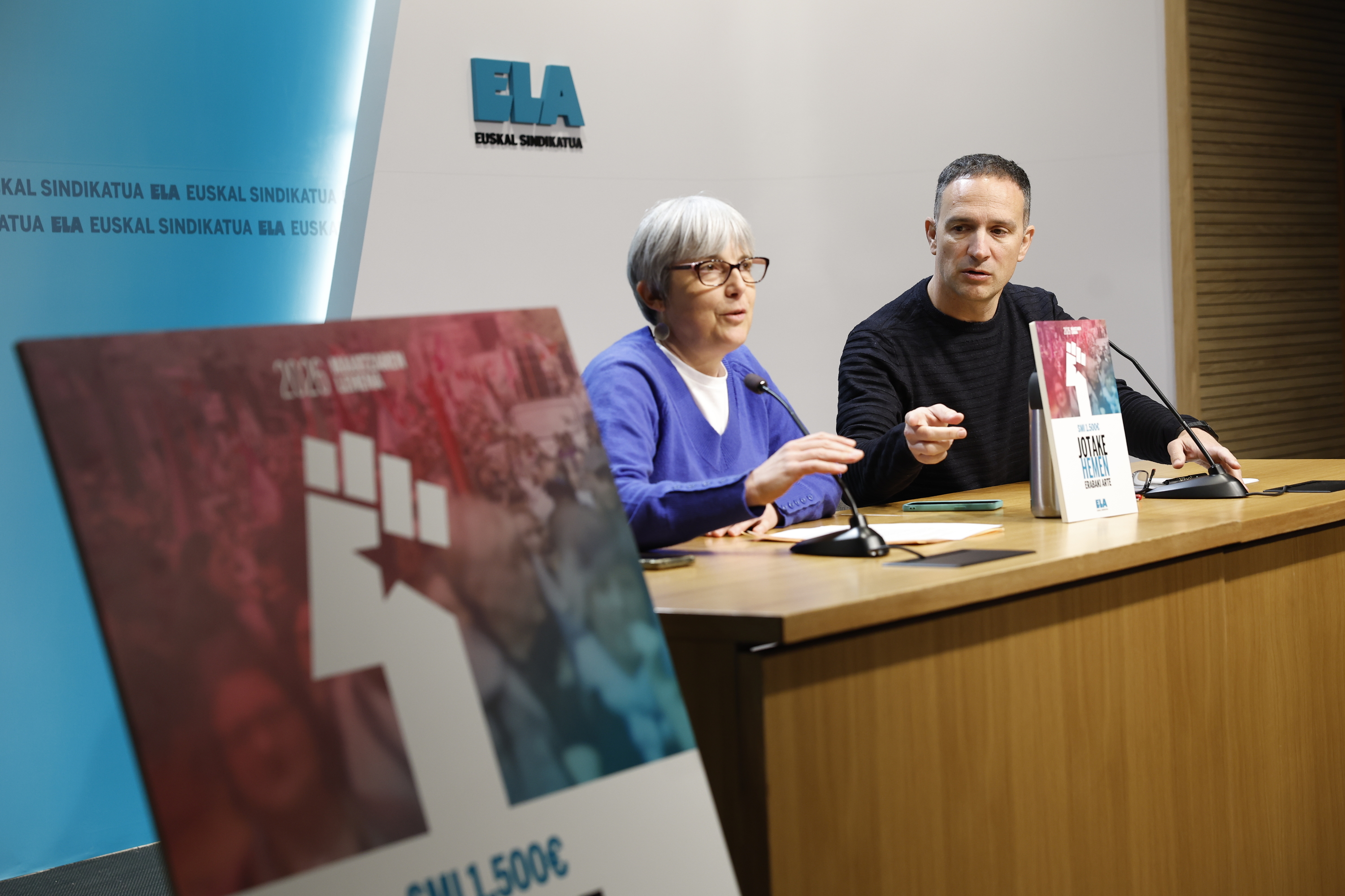 ELAren Maiatzaren Leheneko mobilizazioen aurkezpena. MIGUEL TOÑA / EFE