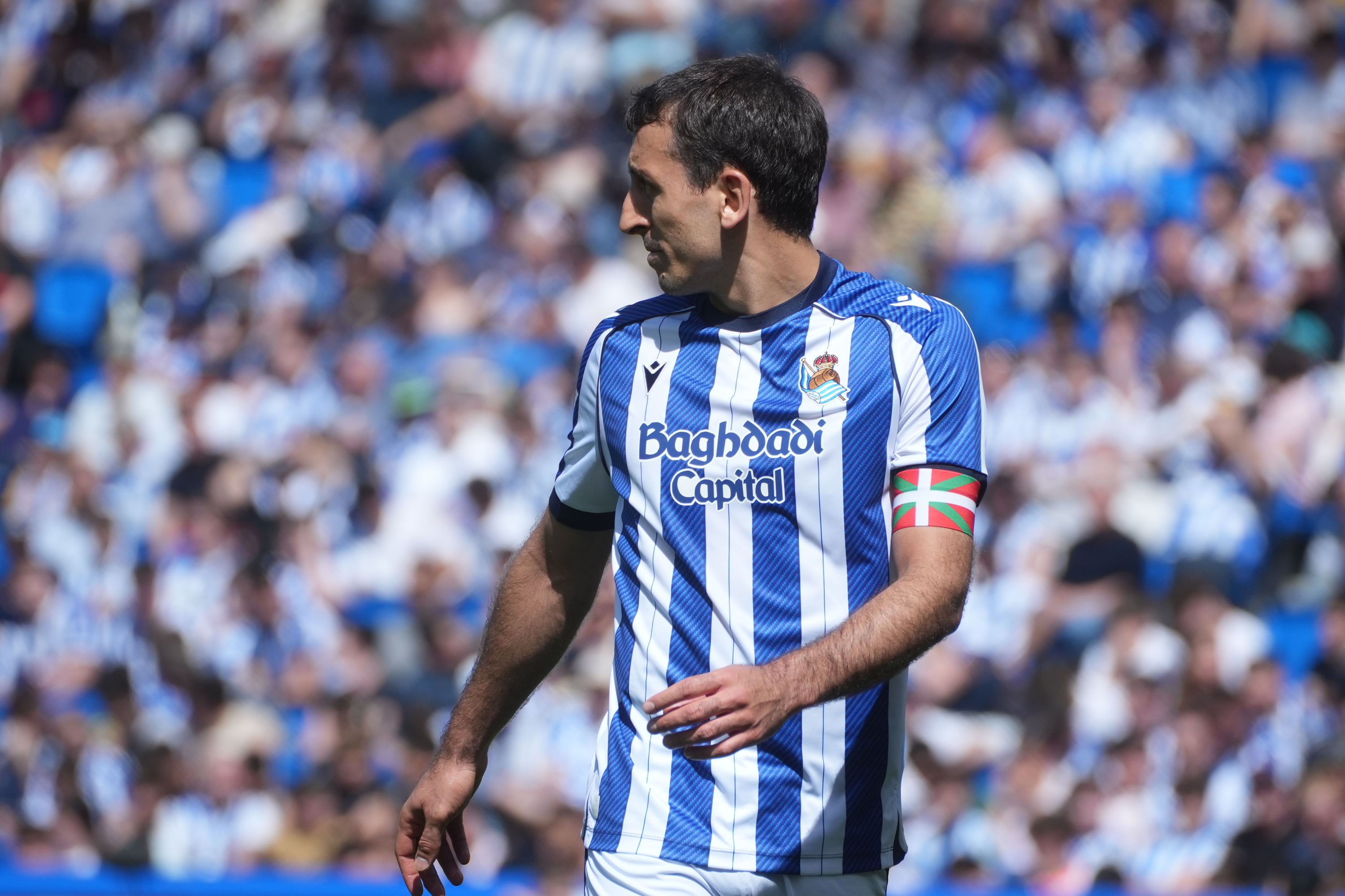 Mikel Oiartzabal Reala-Levante partidan, apirilaren 4an. JON URBE / FOKU 