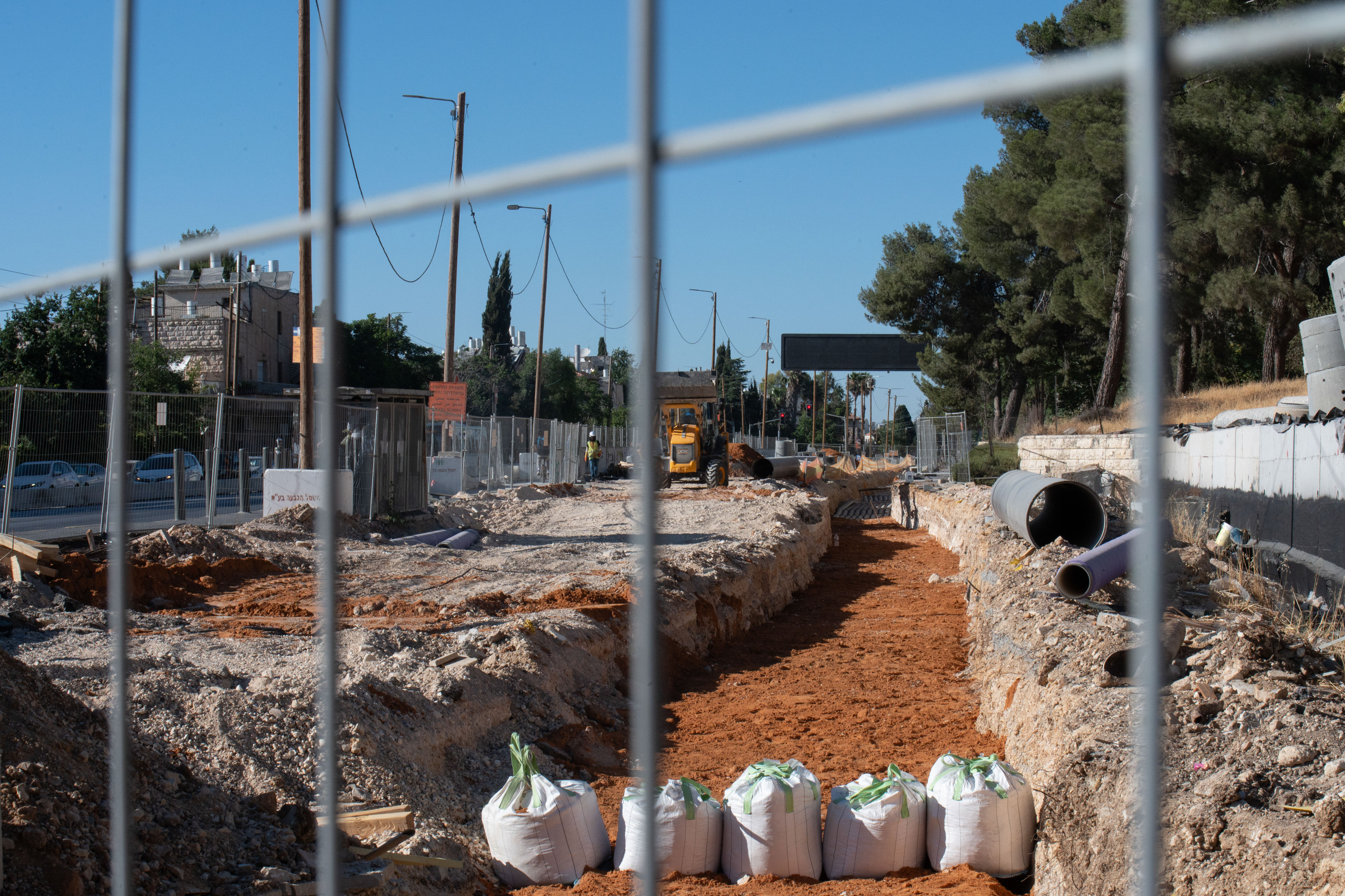 CAF Jerusalemen eraikitzen ari den tranbiaren lanak. MAGDA GIBELLI / EFE