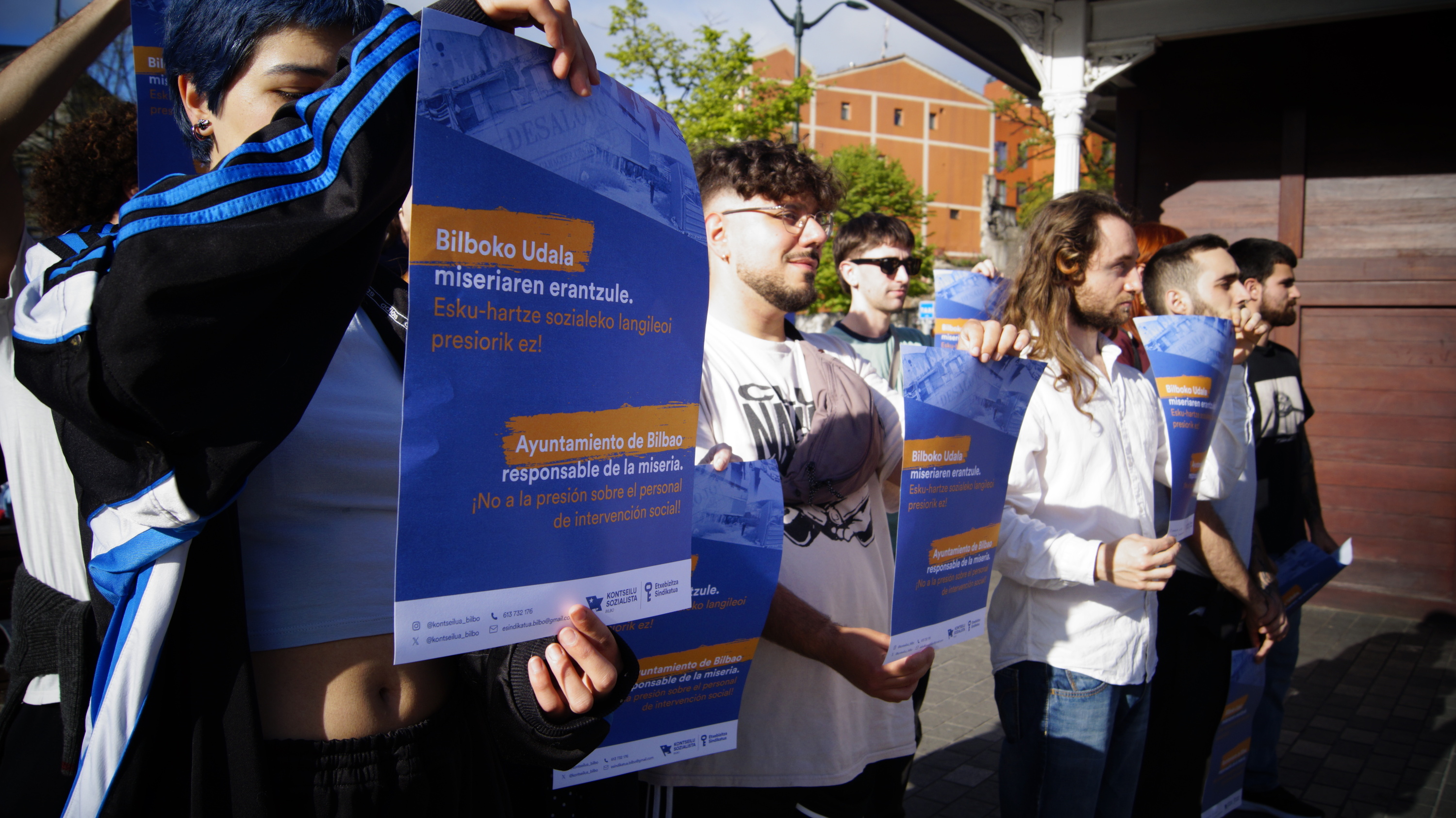 Bilboko Etxebizitza Sindikatu sozialistak egindako agerraldia. ETXEBIZITZA SINDIKATU SOZIALISTA