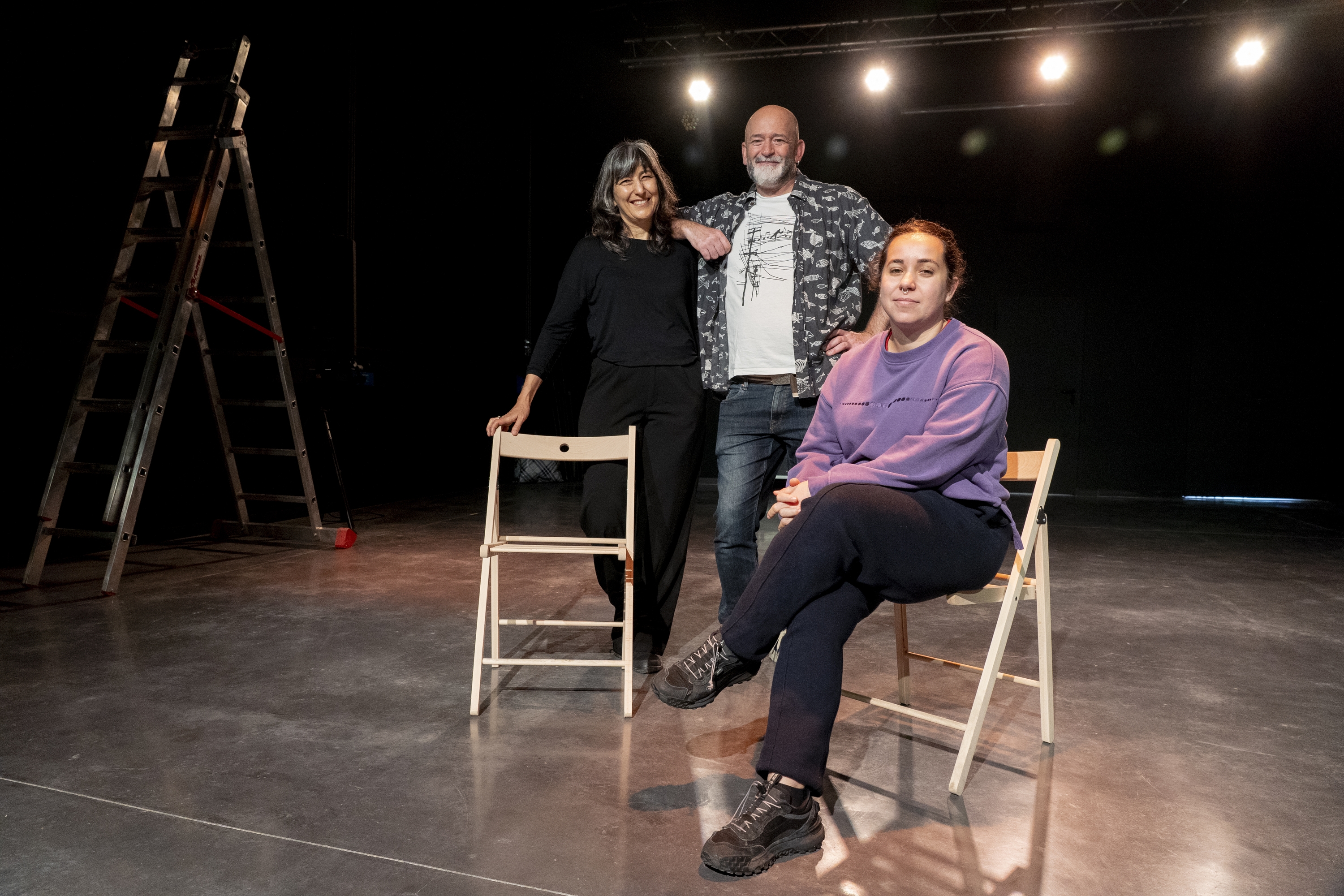 Susana Mozas, Eduardo Hernando eta Ariadna Murgialdai, Inopia.KebeK gunean. RAUL BOGAJO / FOKU