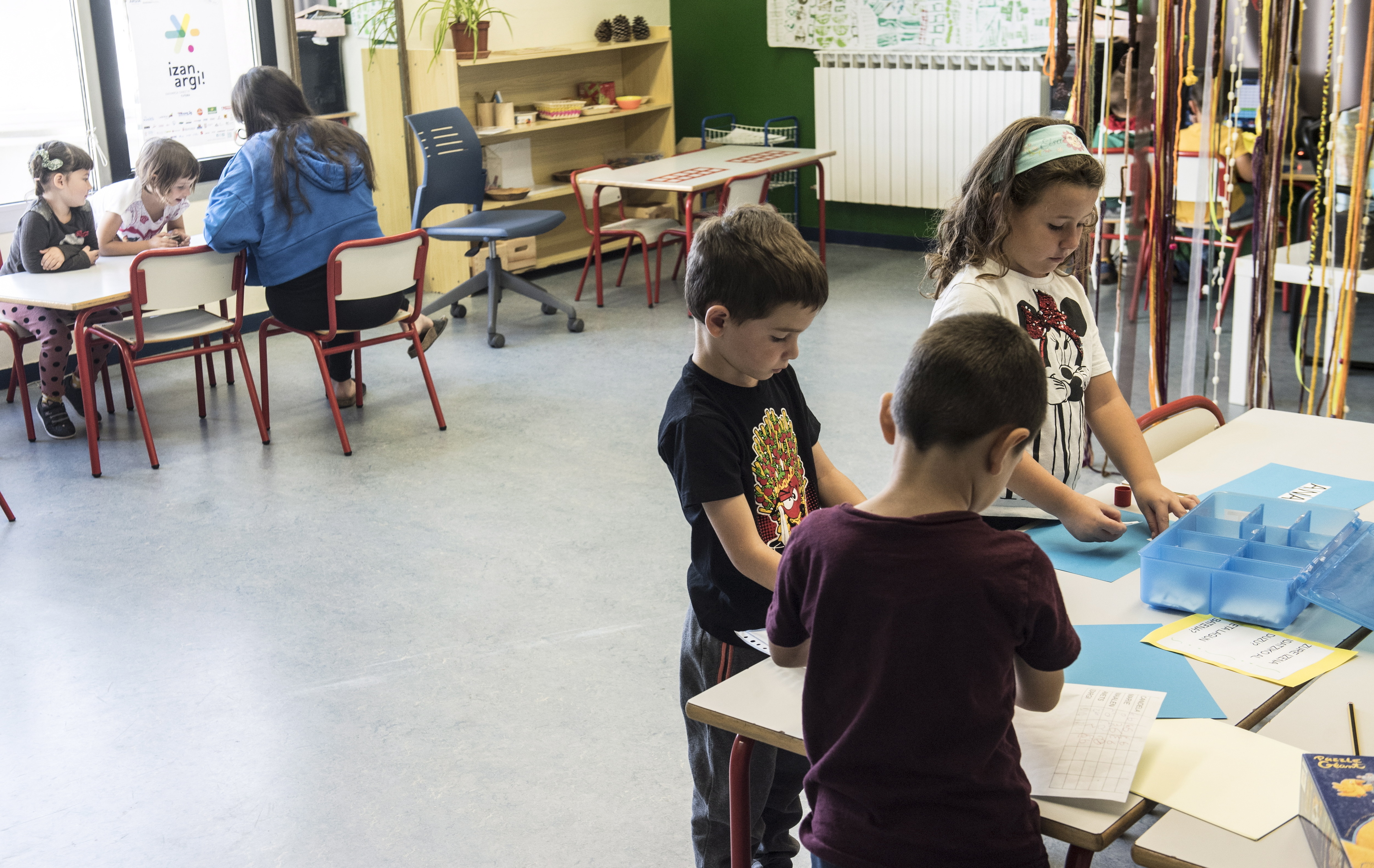 Tuterako Argia ikastolako haur hezkuntzako ikasgela bat (Nafarroa), artxiboko irudi batean. JAGOBA MANTEROLA / FOKU