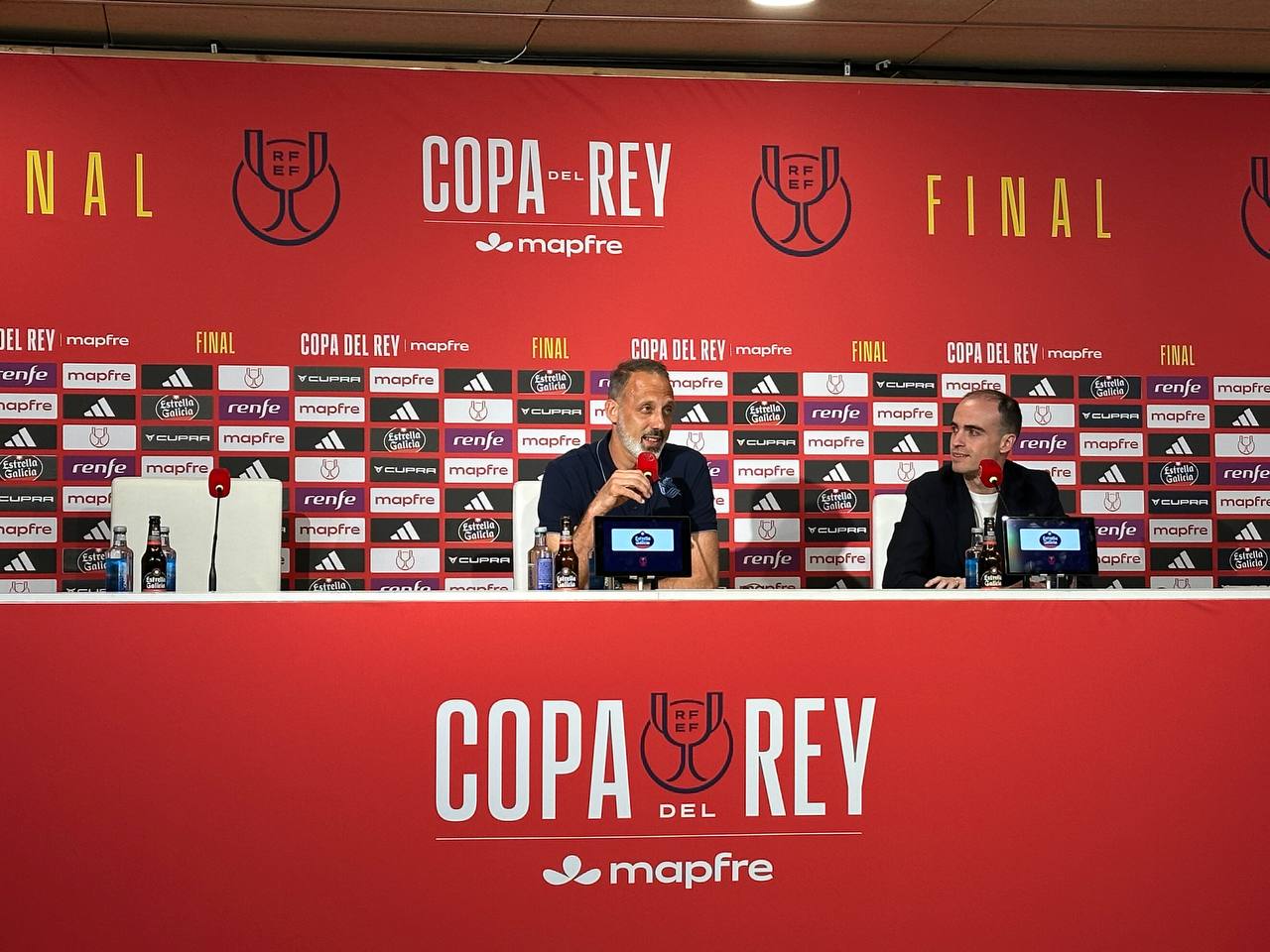 Pellegrino Matarazzo Realeko entrenatzailea partida baino lehenagoko prentsaurrekoan. AINARA RODIL