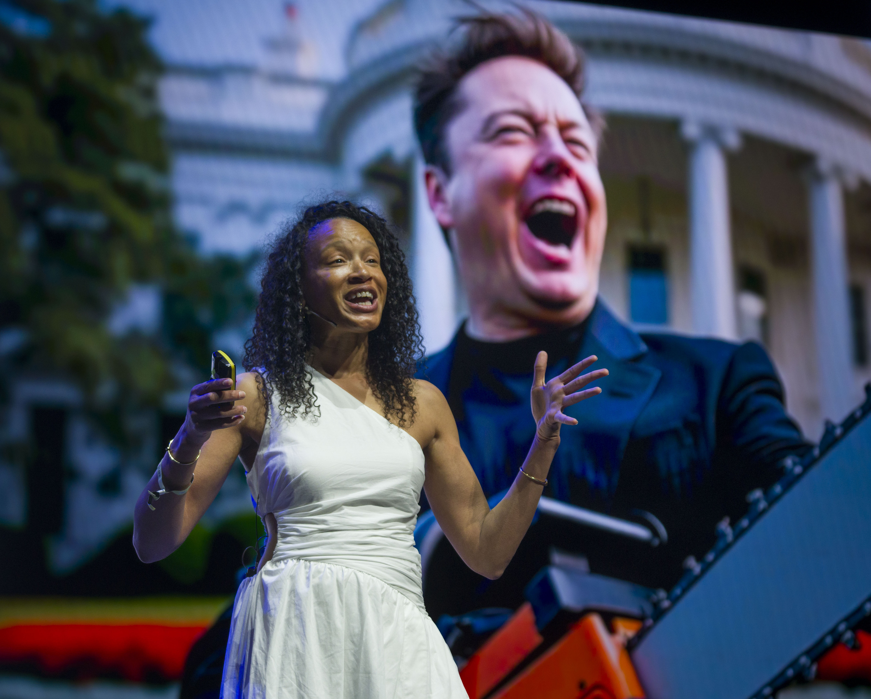 Sherina Florence IABMren sortzailea, atzo, Dia C ekitaldian. JON URBE / FOKU