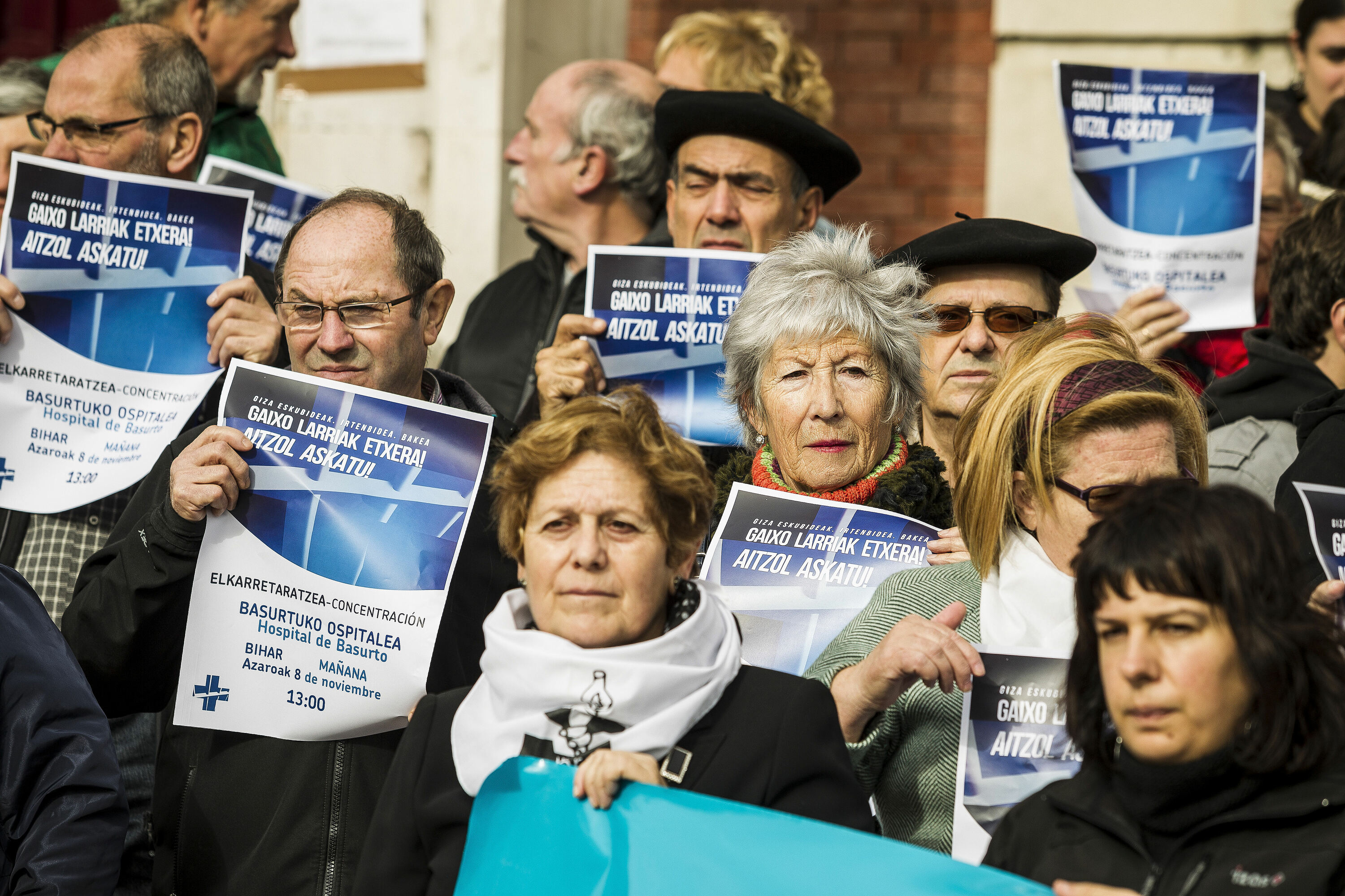 Aitzol Gogorzaren askatasuna eskatzeko egindako elkarretaratze bat. ARITZ LOIOLA / FOKU