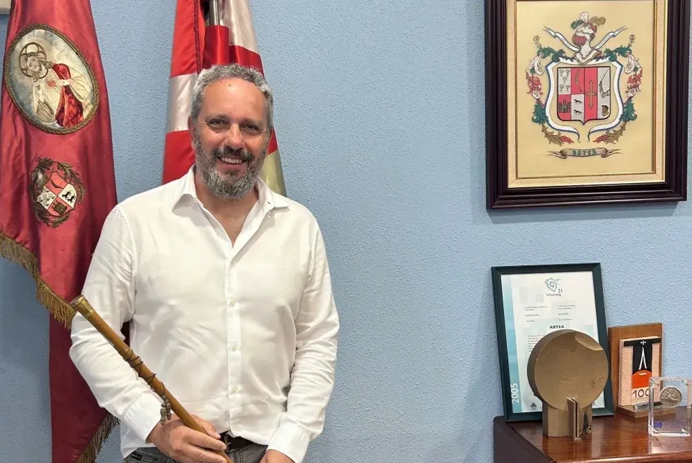 Gorka Beitia Arteagako alkatea, gaur, udaletxean. BERRIA