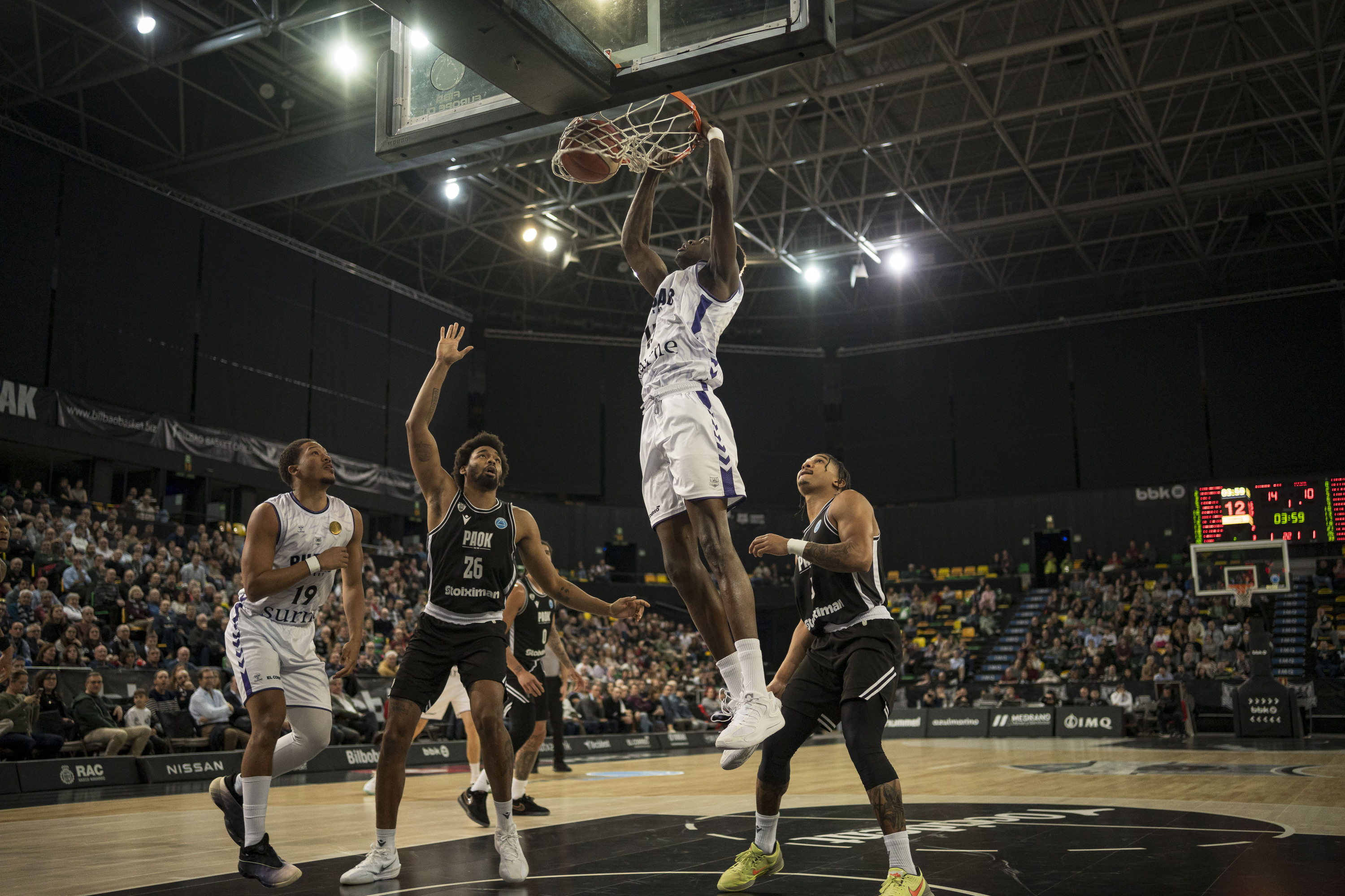 Bilbo Basket PAOKen aurka, urtarrilean, FIBAren Europako Kopako partida batean. ARITZ LOIOLA / FOKU