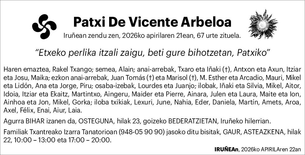 Patxi De Vicente Arbeloa 3x2