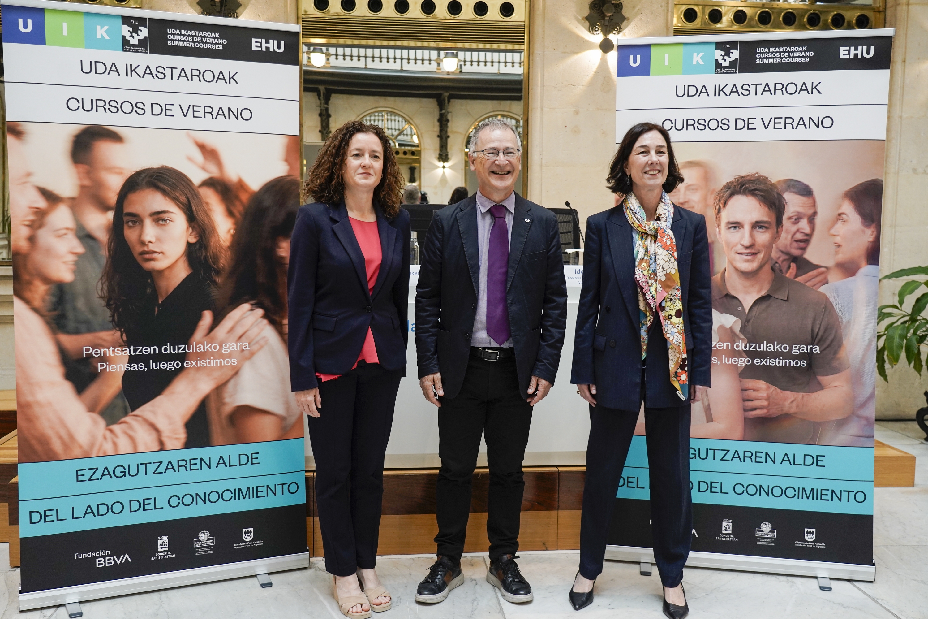 Poderoso, Bengoetxea eta Otaegi, gaurko aurkezpenean. MARISOL RAMIREZ / FOKU