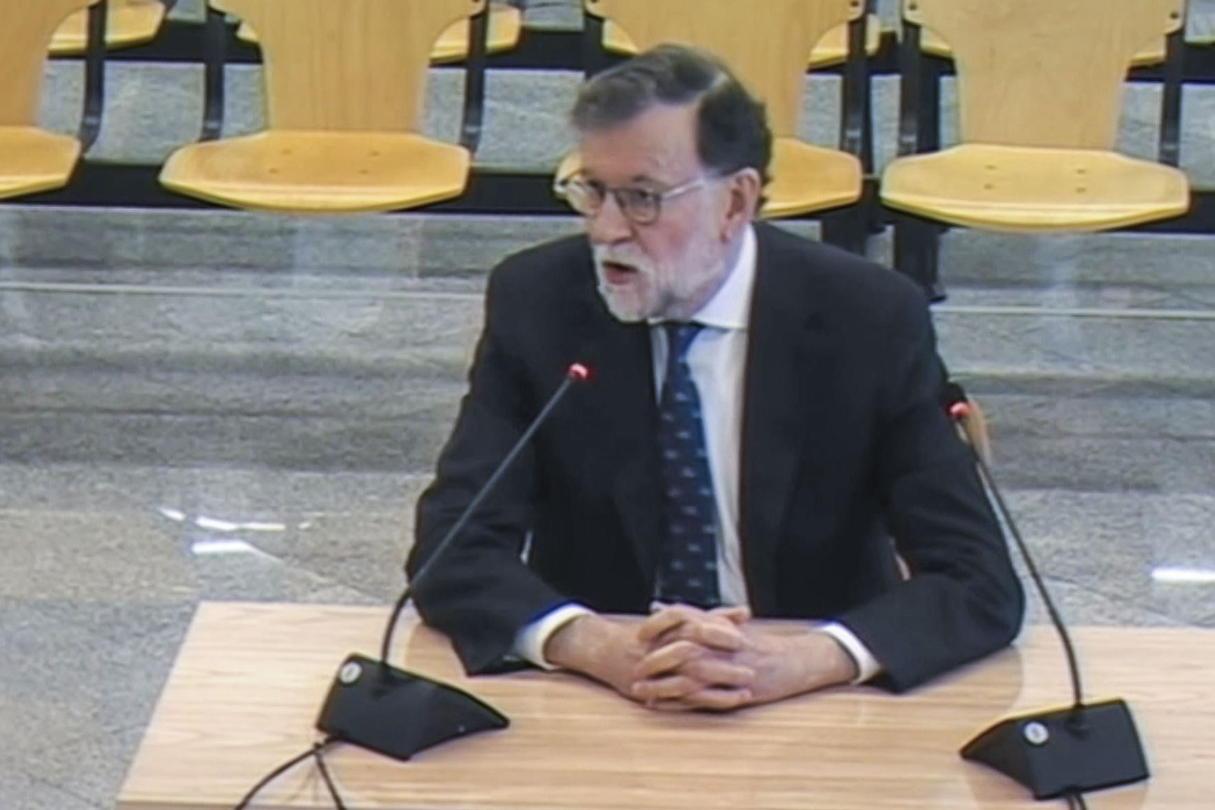 Mariano Rajoy epailearen aurrean deklaratzen, gaur. EFE