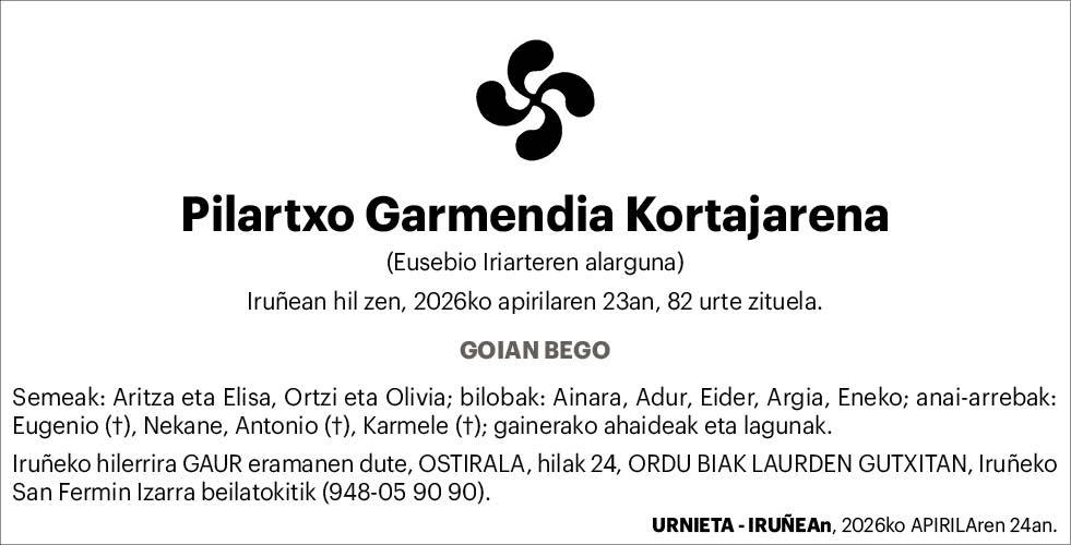 Pilartxo Garmendia Kortajarena 3x2
