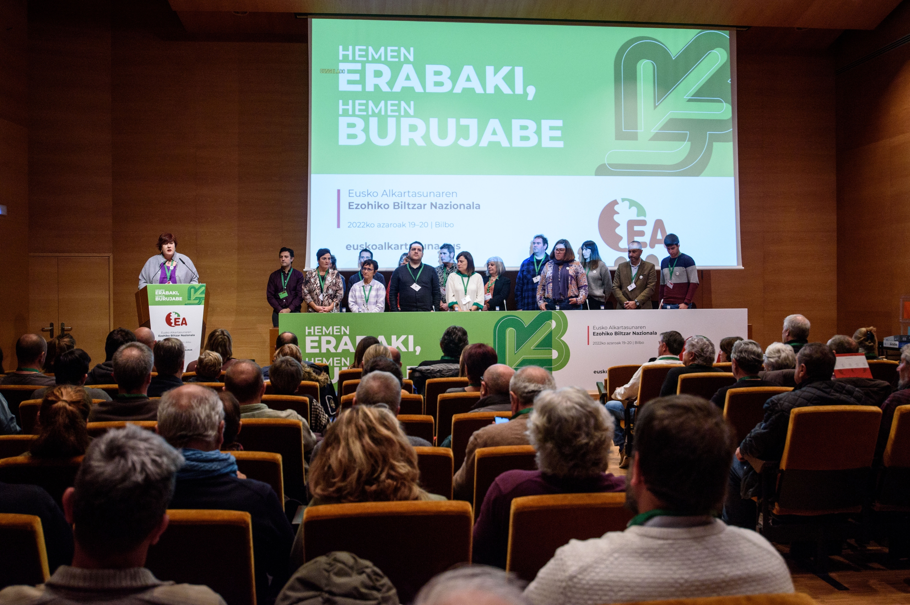 Eusko Alkartasunak 2022ko azaroan egindako ezohiko biltzarra. JAVIER ZORRILLA / EFE