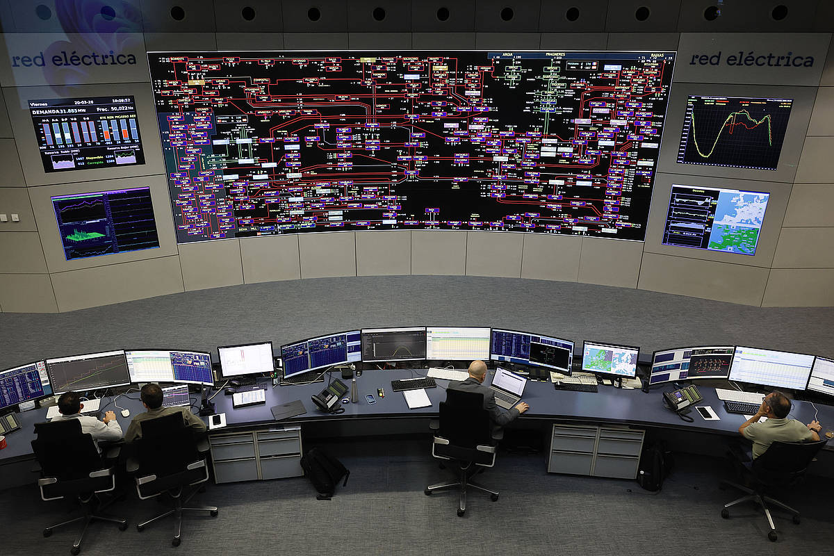 Red Electricaren kontrol zentro nagusia, Madrilen. MARISCAL / EFE