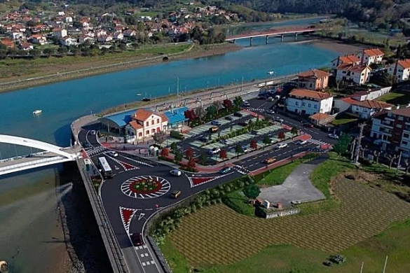 Plentziako metro geltokiaren ingurua zelan geratuko den erakusten duen irudia. BERRIA