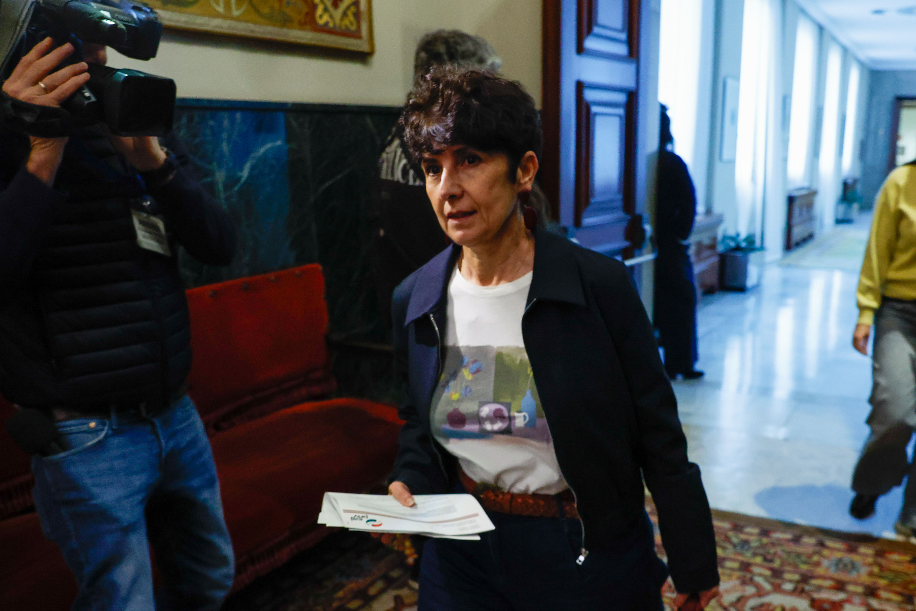 EAJko eledun Maribel Vaquero, Espainiako Kongresuan. JAVIER LIZON / EFE