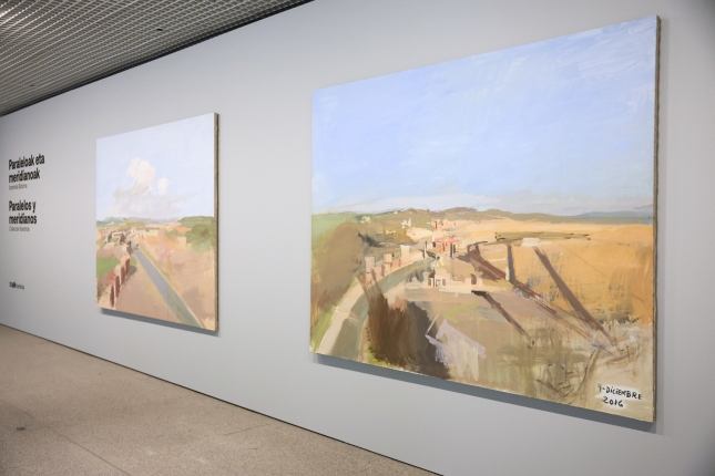 Antonio Lopez artistak amaitu gabe utzitako Bilboko bi paisaia. OSKAR MATXIN EDESA / FOKU