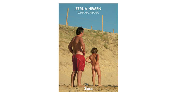 'Zerua hemen' liburuaren azala. BERRIA