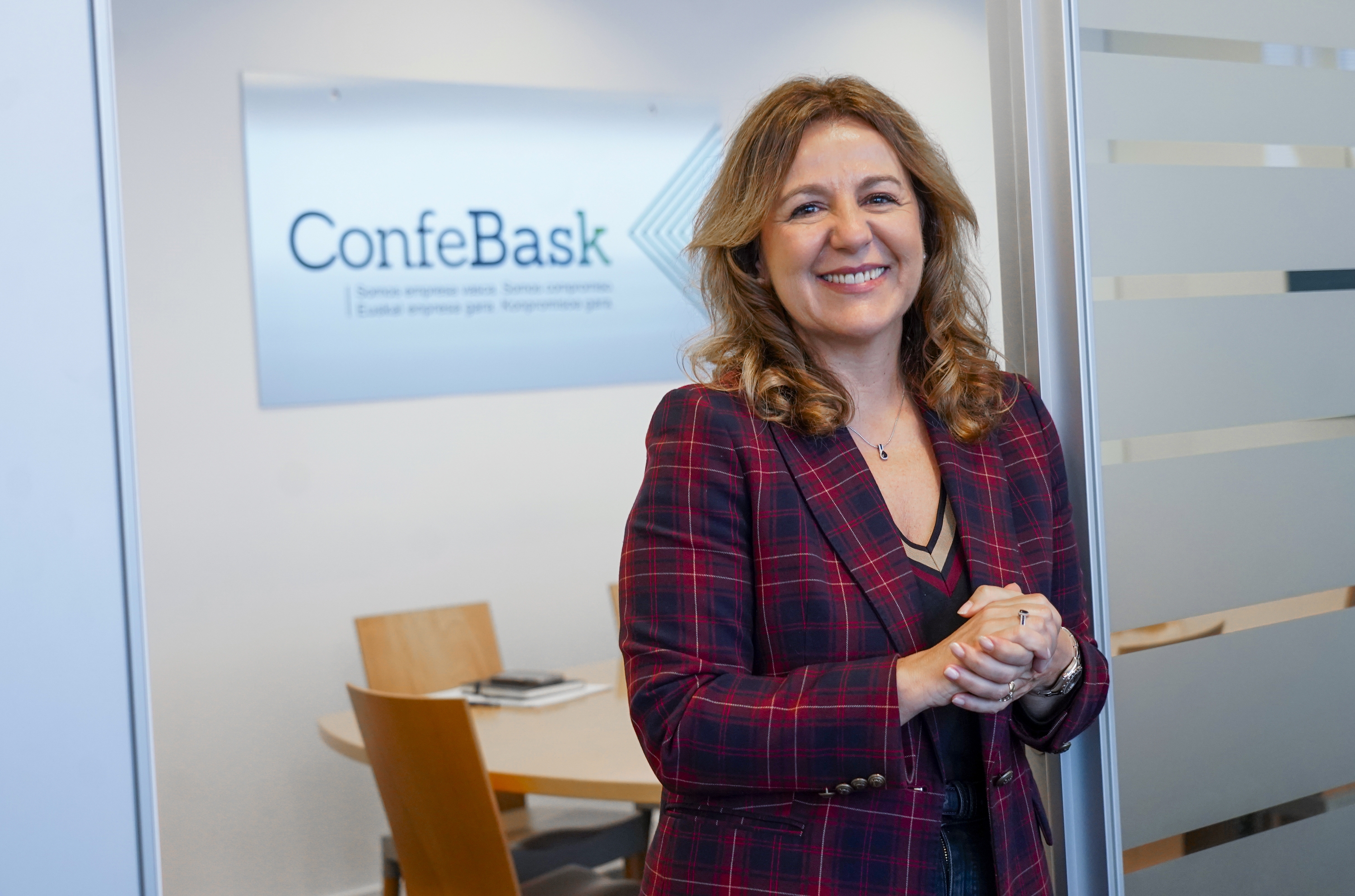 Tamara Yague, Confebask enpresari elkarteak Bilbon duen bulegoan. MARISOL RAMIREZ / FOKU