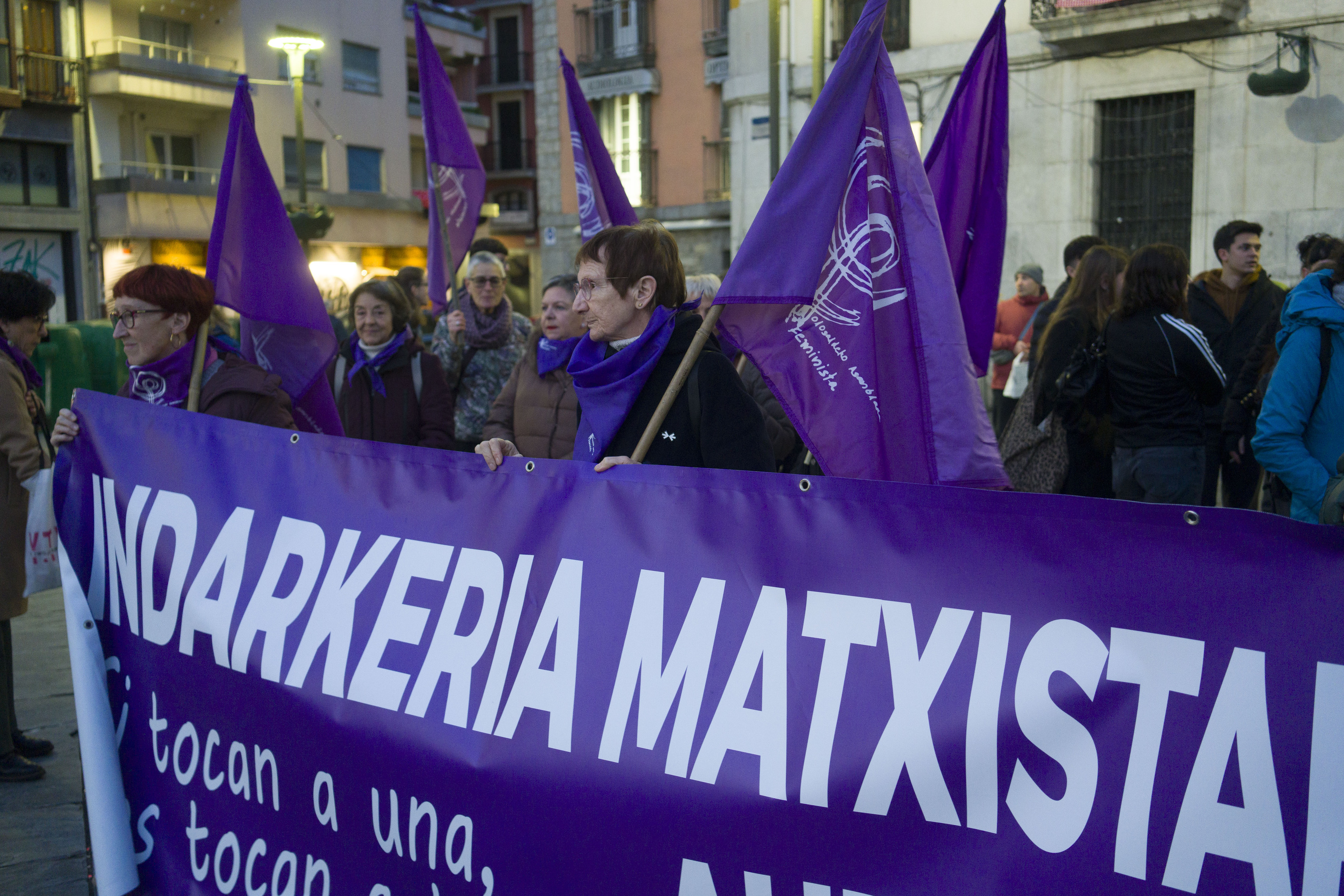 Sexu eraso baten aurkako elkarretaratze bat, artxiboko argazki batean. JON URBE / FOKU