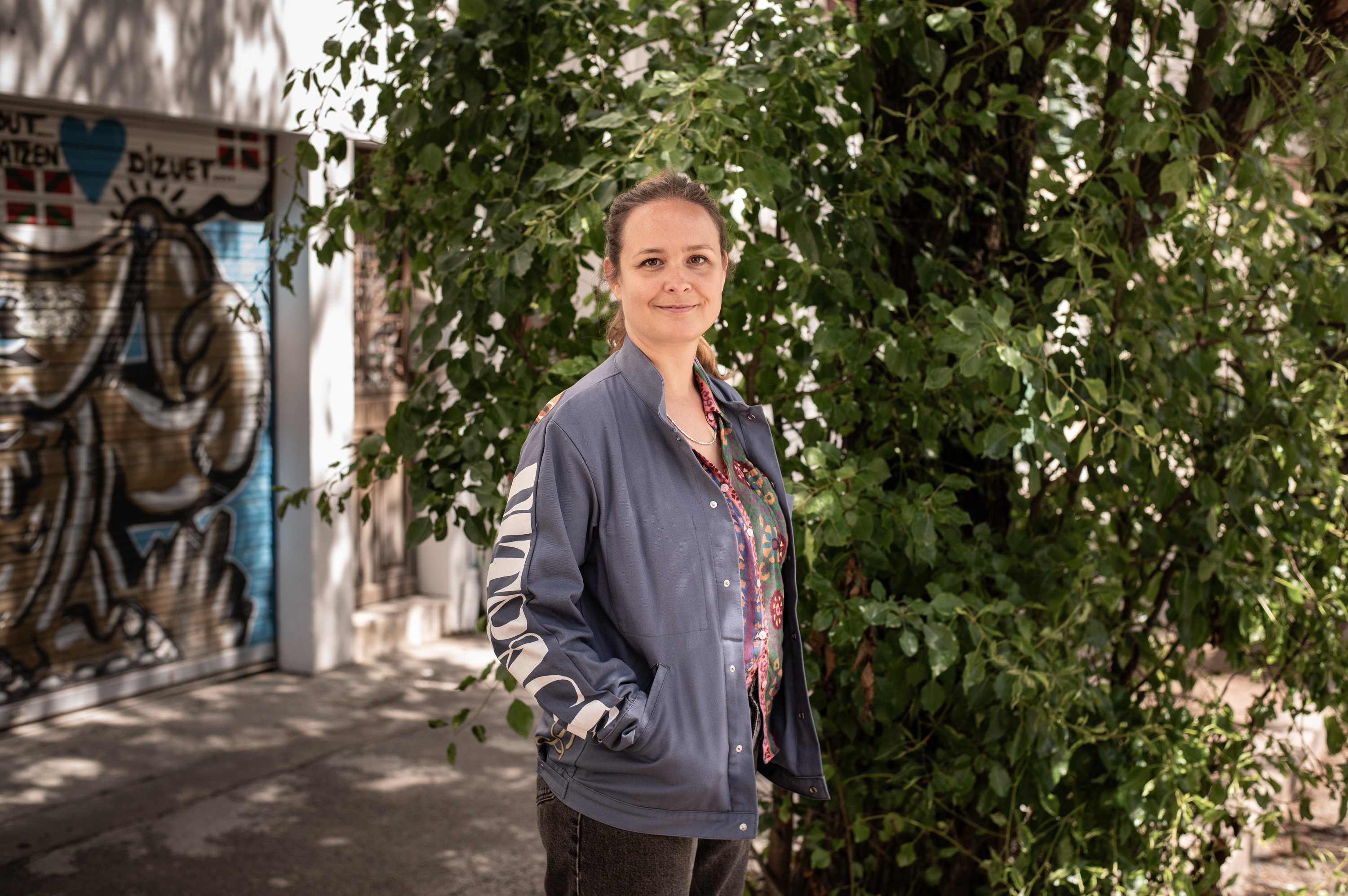 Emma Arestegi, 'Xan' komikiaren egilea, joan den astean, Baionan. PATXI BELTZAIZ