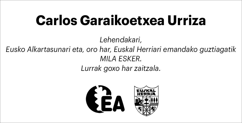 Carlos Garaikoetxea Urriza 3x2 EA
