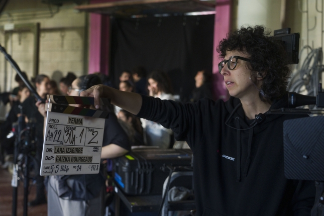 'Yerma' filmaren grabazioa, gaur, Leioan. JON URBE / FOKU