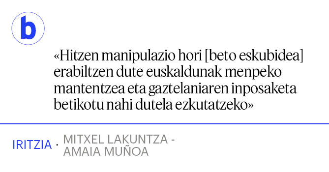 Euskaraz aritzeko eskubidearen alde Bilbora