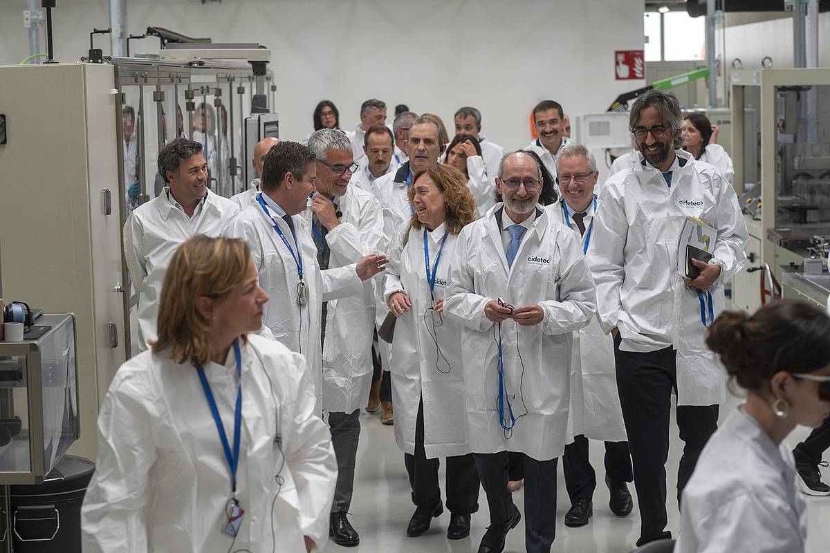 Cidetec zentro teknologikoaren Eskuzaitzetako eraikin berriaren inaugurazioa, gaur Donostian. GORKA RUBIO / FOKU
