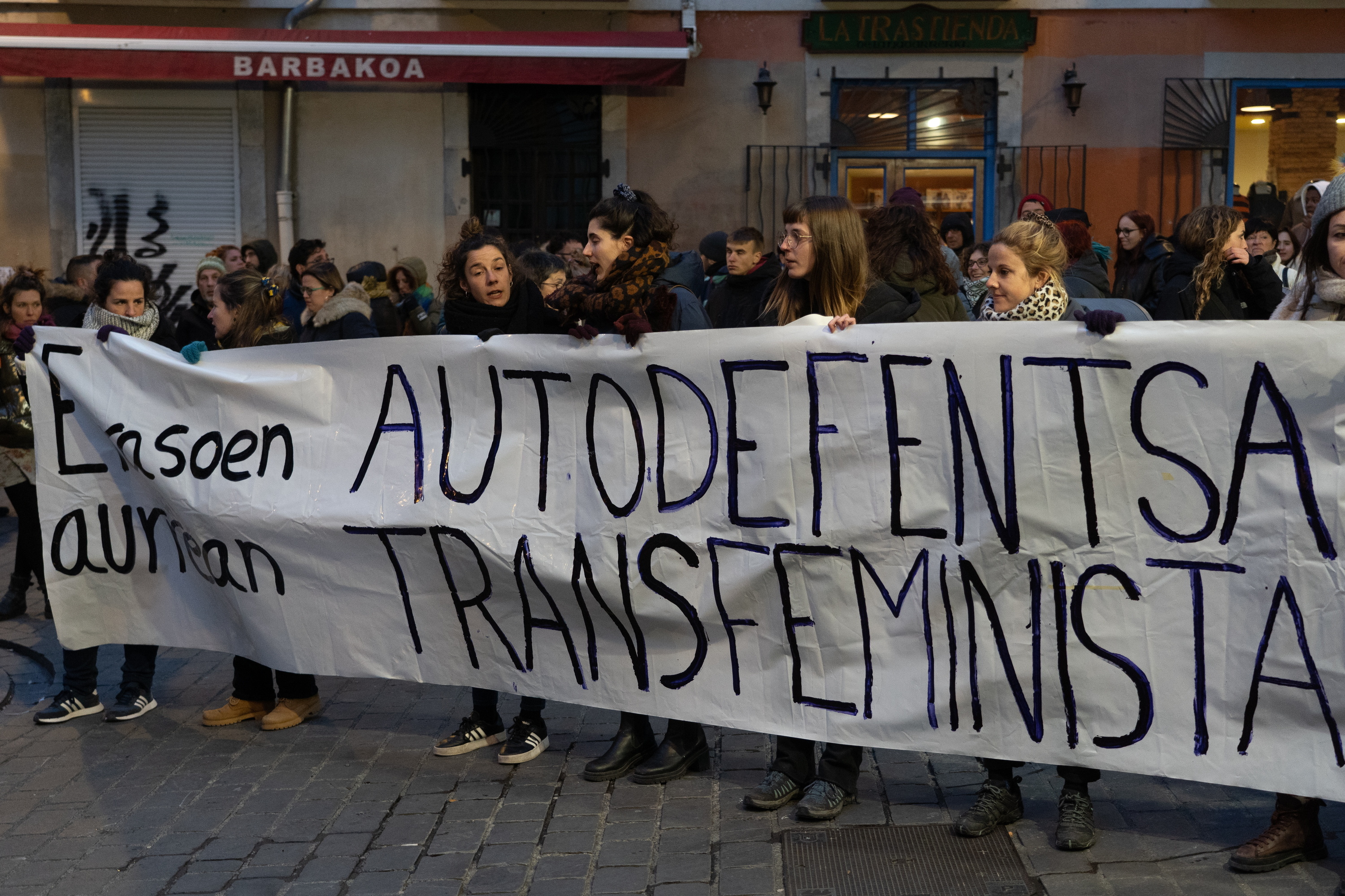 Sexu erasoen aurkako elkarretaratze bat, Iruñean, artxiboko irudi batean. JAGOBA MANTEROLA / FOKU