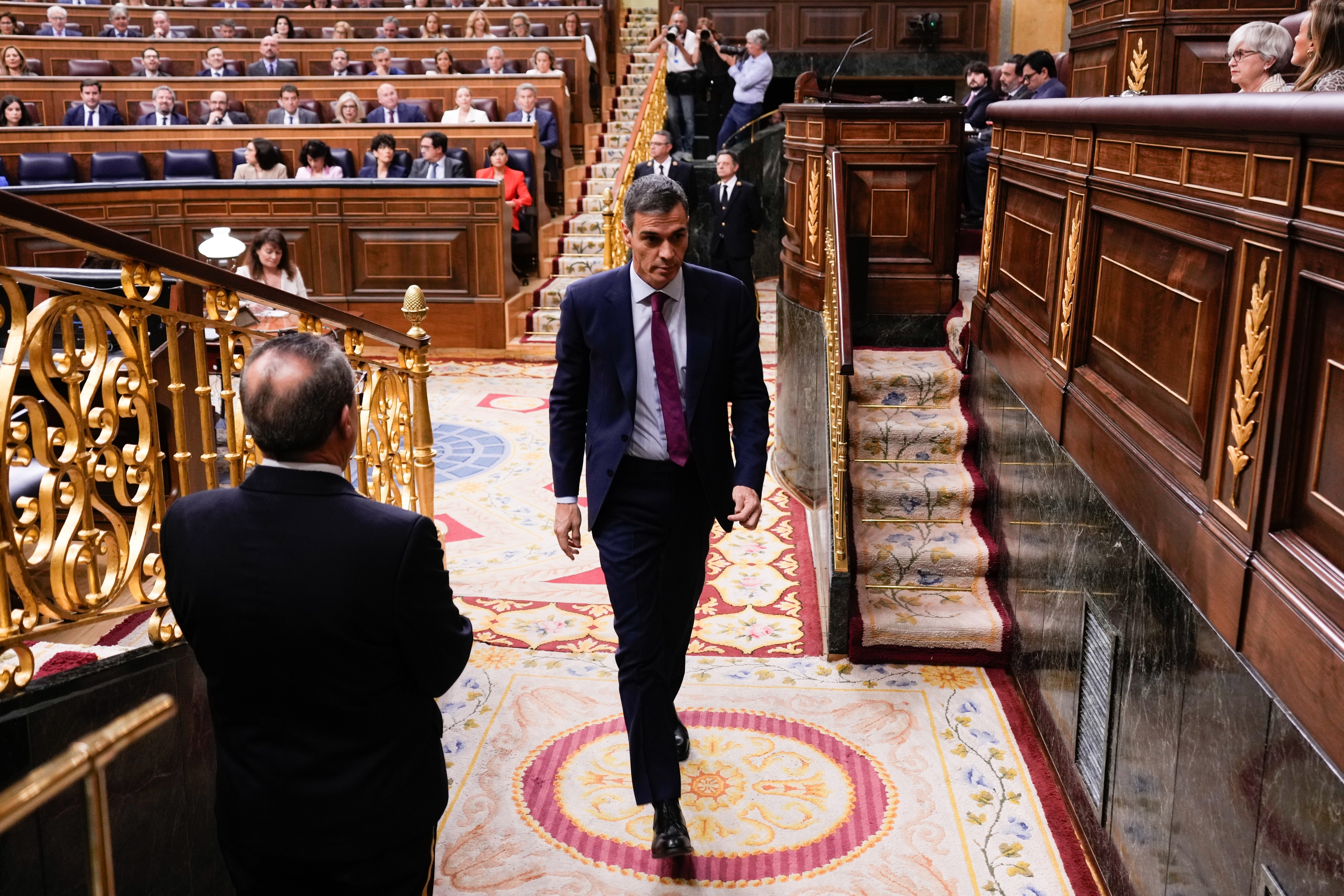 Pedro Sanchez, gaur, Espainiako Kongresuan. BORJA SANCHEZ TRILLO / EFE