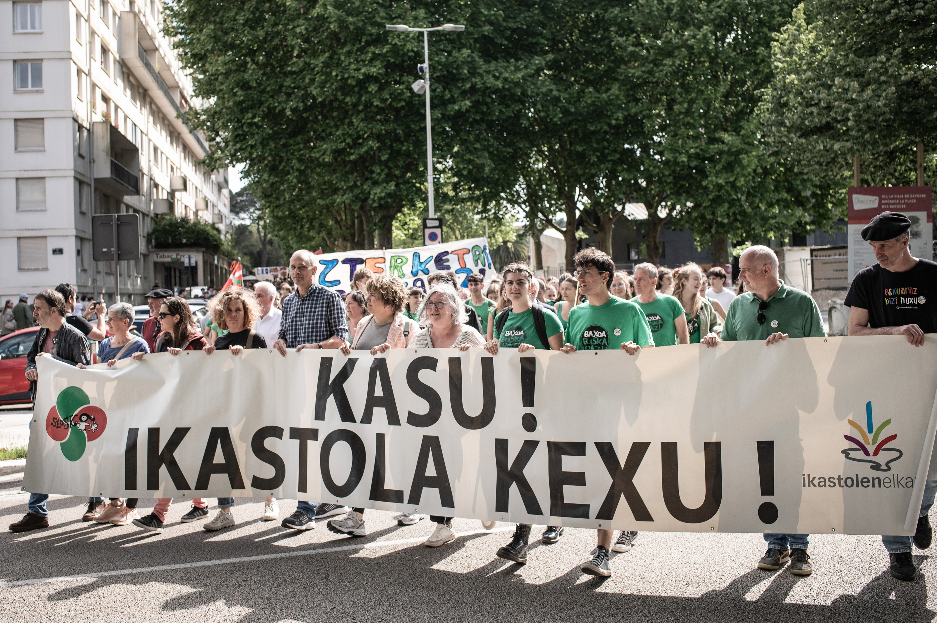 Seaskaren mobilizazioa, iazko ekainean, Baionan. PATXI BELTZAIZ