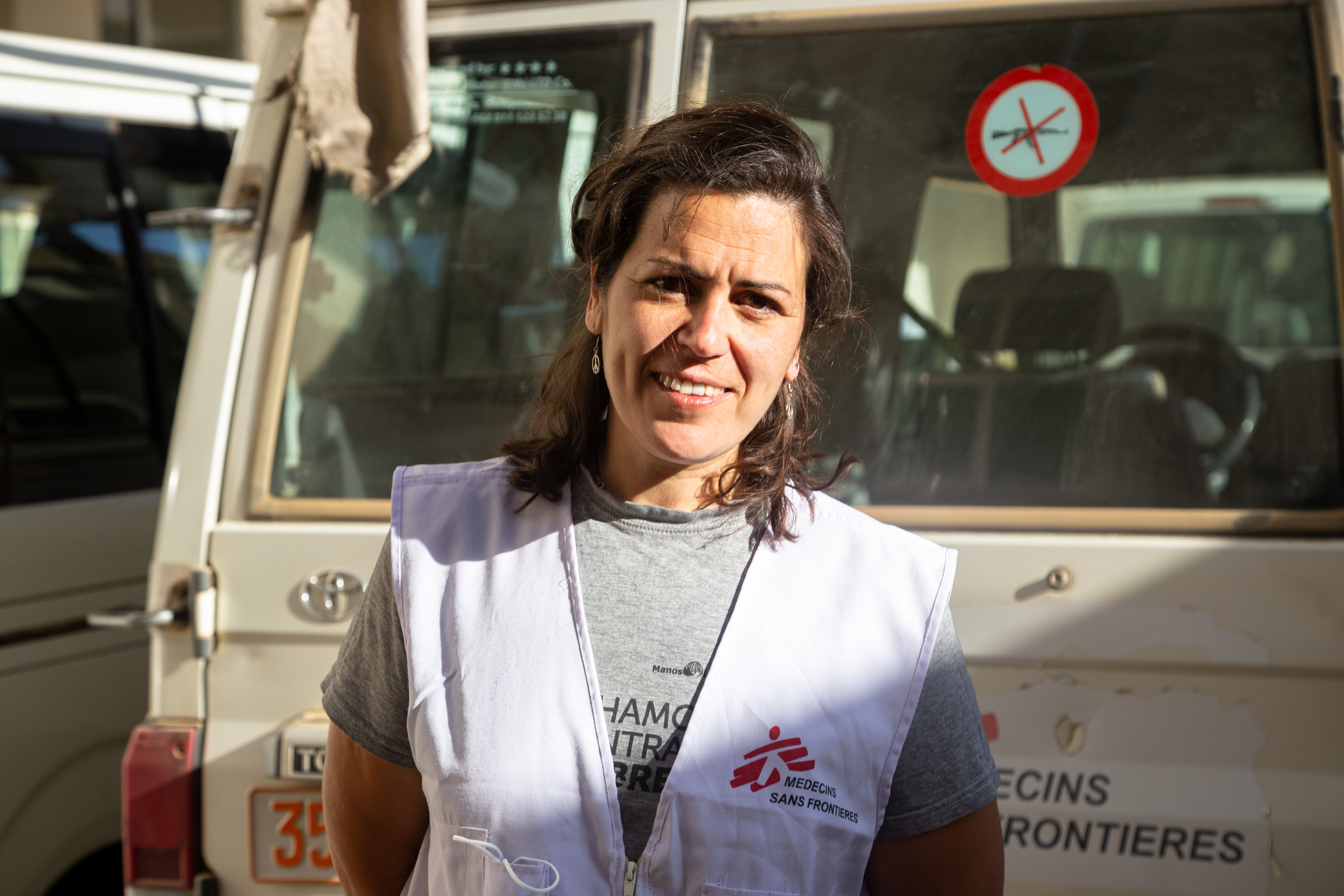 Esperanza Santos Etiopiako Tigray eskualdeko Abiy Addi herrian, 2021ean. IGOR BARBERO / MSF