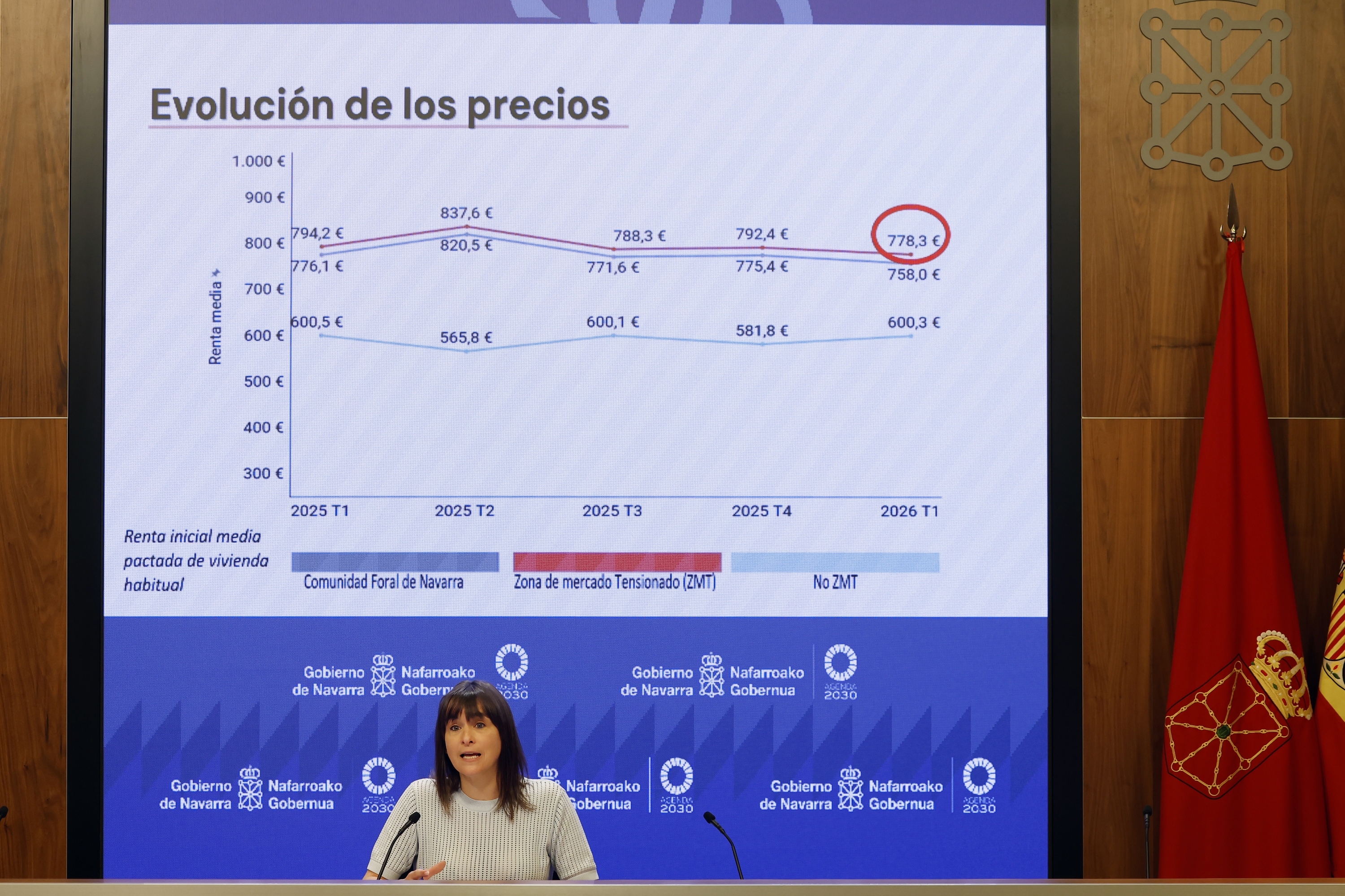 Begoña Alfaro, gaurko prentsaurrekoan. JESUS DIGES / EFE