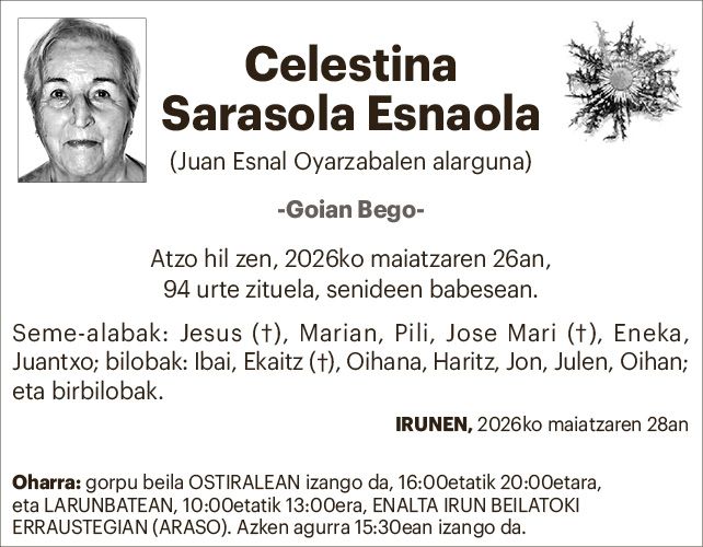 Celestina Sarasola Esnaola 2x2