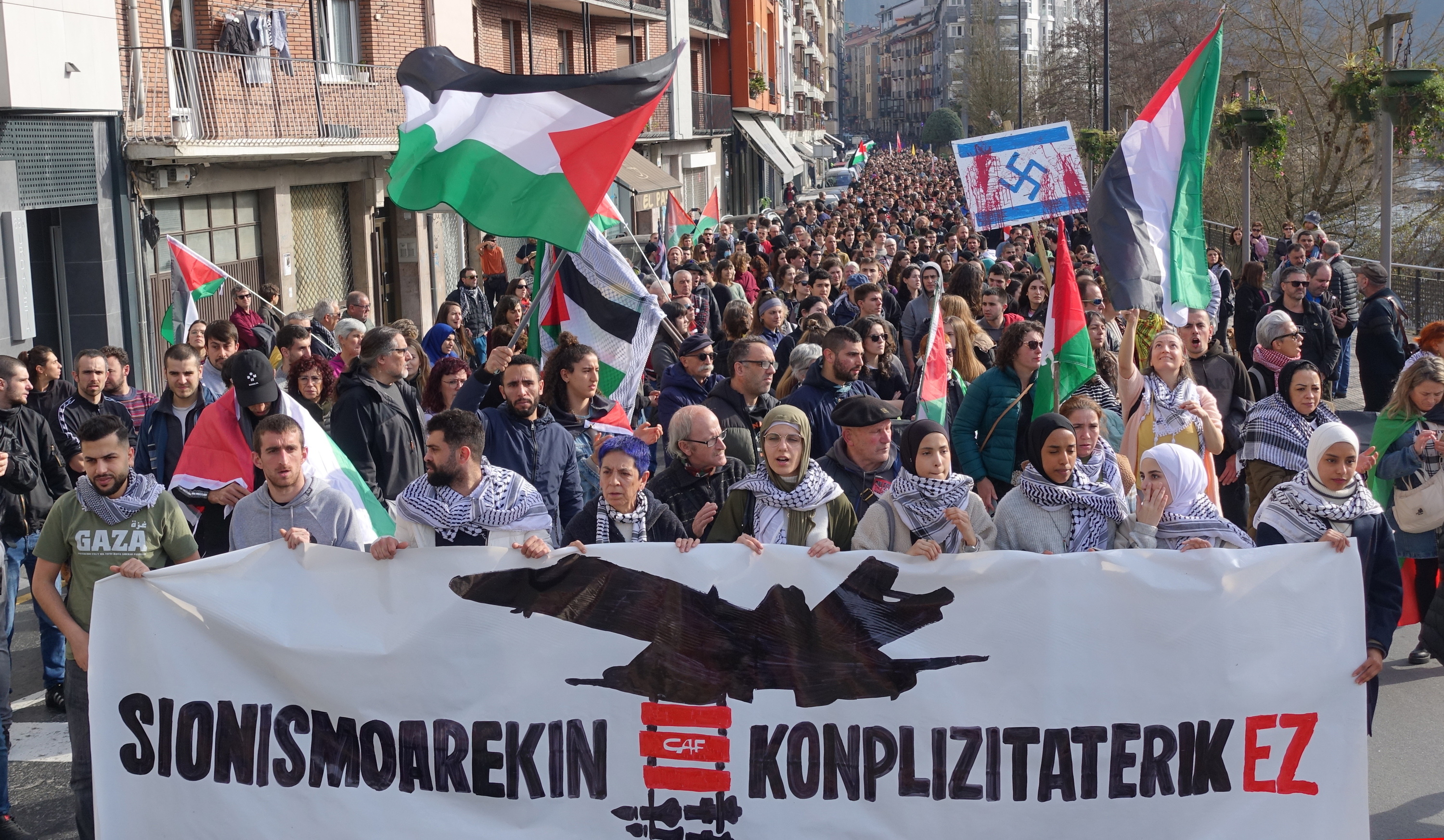CAFen aurkako manifestazio bat, Ordizian, 2024ko urtarrilean. GOTZON ARANBURU / FOKU