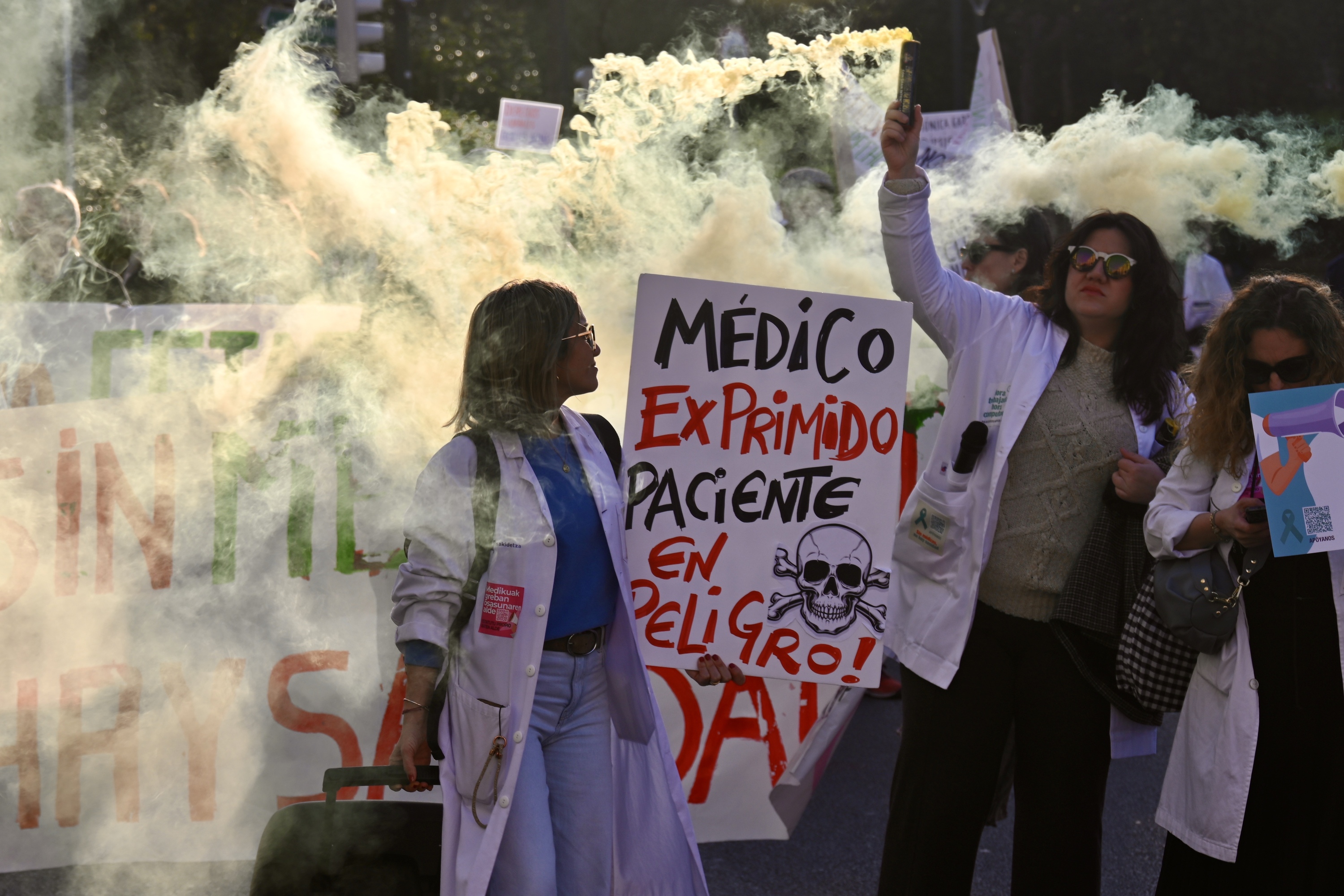 Medikuen mobilizazio bat Bilbon, artxiboko irudian. MIKEL MARTINEZ DE TRESPUENTES / FOKU