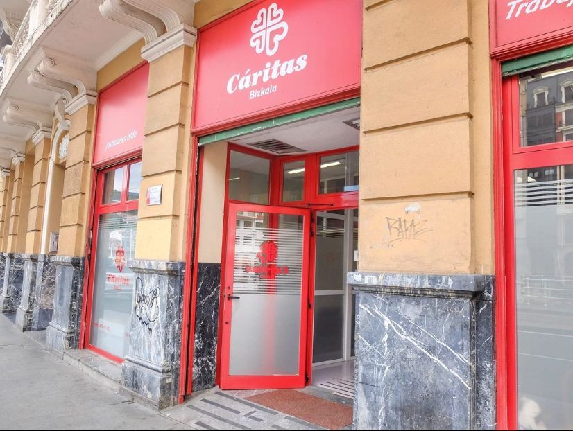 Bizkaiko Caritasen egoitza nagusia, Bilbon, artxiboko irudian. BERRIA