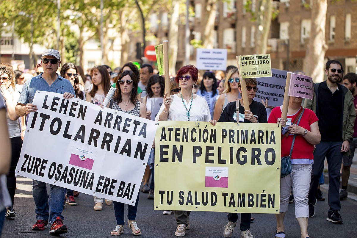 ENDIKA PORTILLO / FOKU. LEHEN ARRETAKO PROFESIONALEN PROTESTA BAT, IAZ, GASTEIZEN.