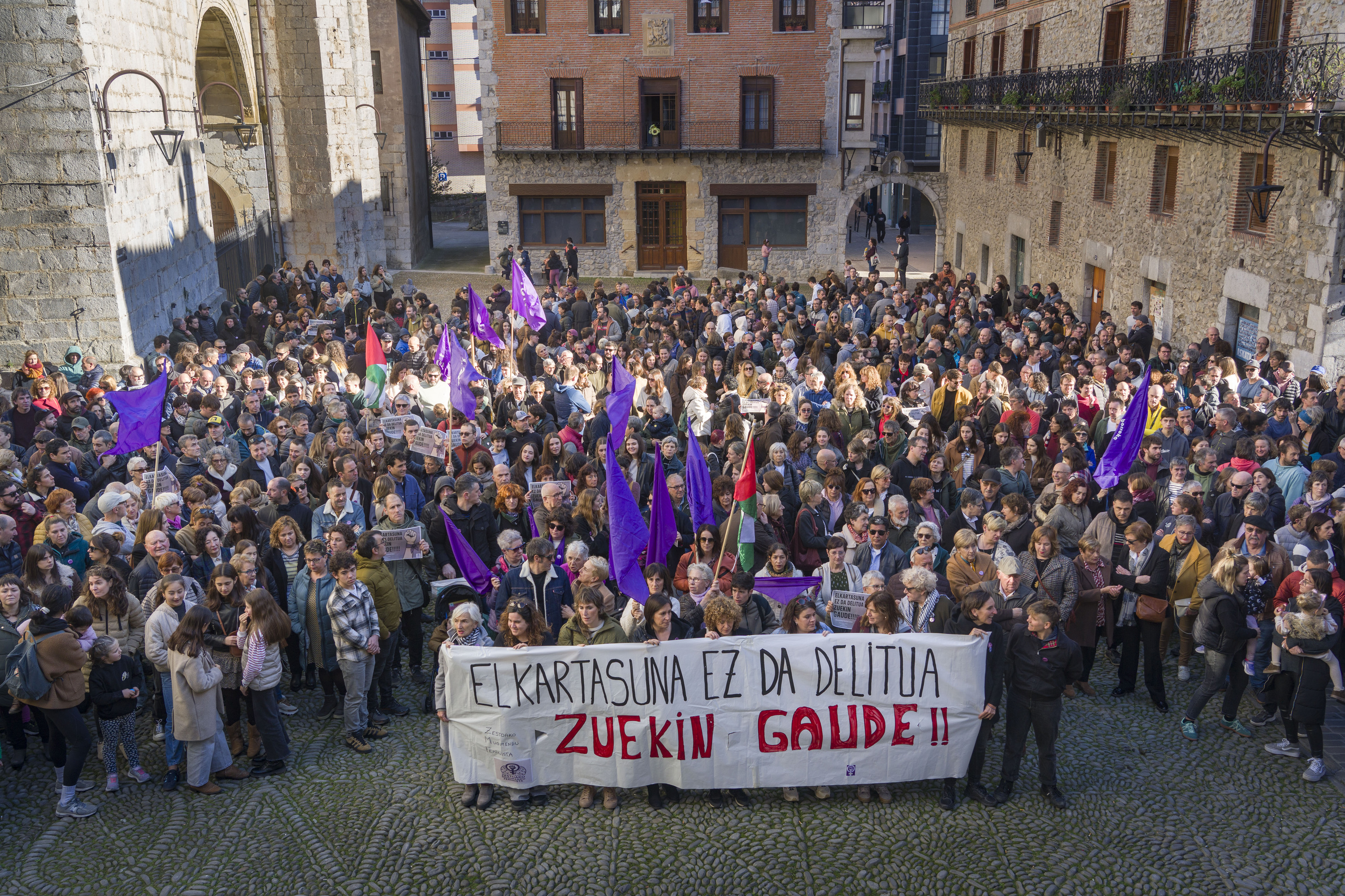 Zestoako sei auzipetuen aldeko kontzentrazioa, iaz. JON URBE / FOKU
