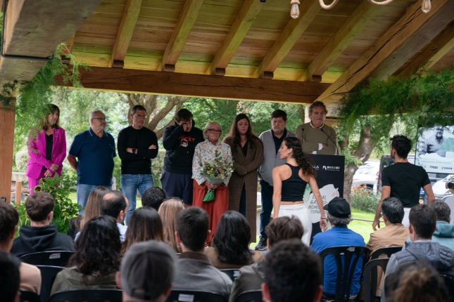 Mikel Bustinzari omenaldia, gaur, Garena jatetxean. ENDIKA PORTILLO / FOKU Mikel Bustinzari omenaldia, gaur, Garena jatetxean. ENDIKA PORTILLO / FOKU