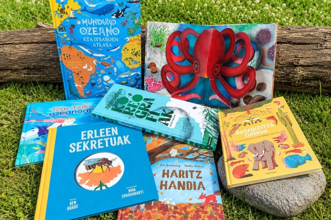 (ID_17806485769795) Euskarazko hainbat liburu.