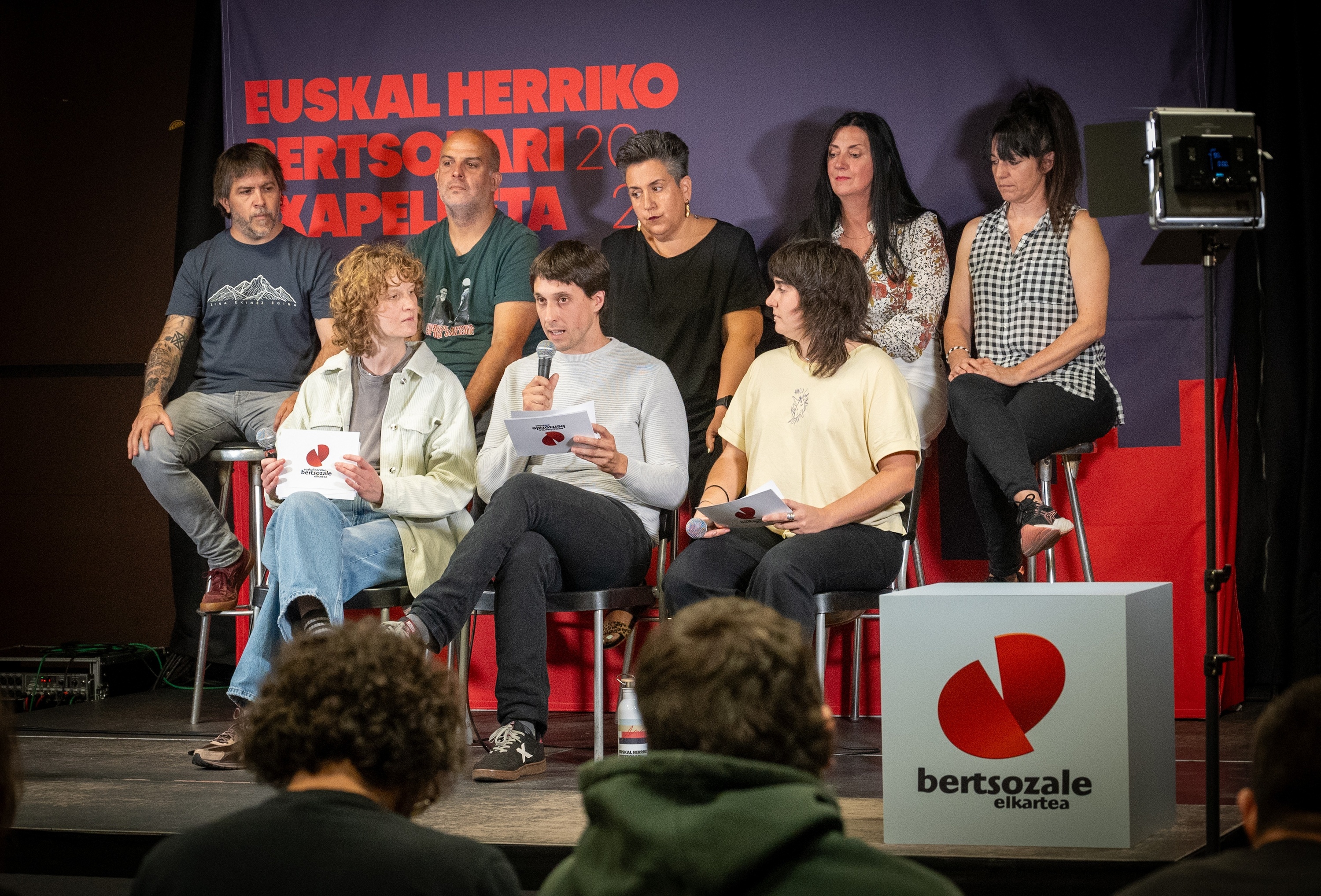 Euskal Herriko Bertsolari Txapelketaren aurkezpena, Bilboko Kafe Antzokian. GORKA RUBIO / FOKU