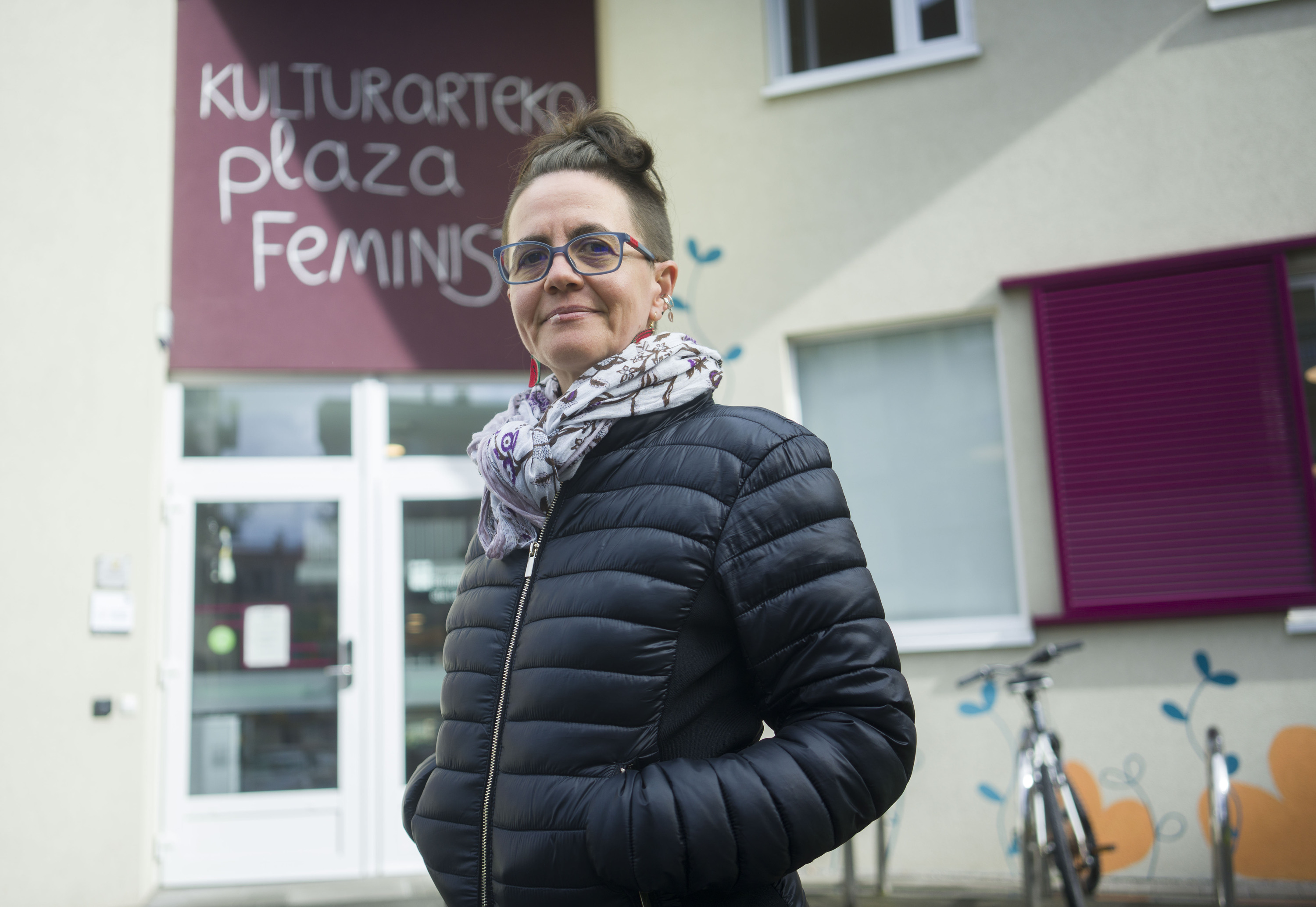 Belen Pardo Kolonbiako Vokaribe irrati komunitarioko kidea, maiatzean, Hernanin. JON URBE / FOKU