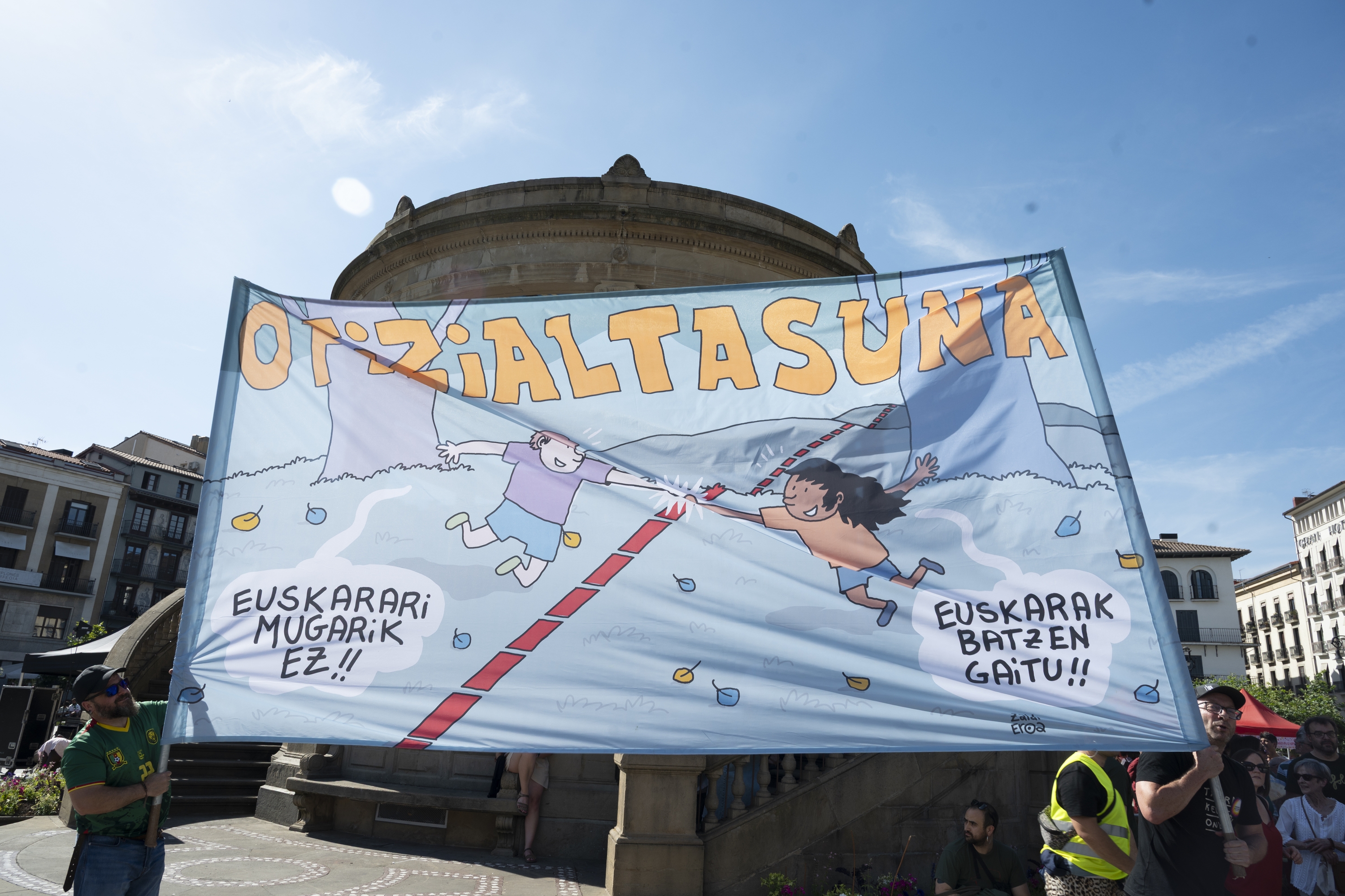 Euskararen ofizialtasunaren aldarria. GORKA RUBIO / FOKU
