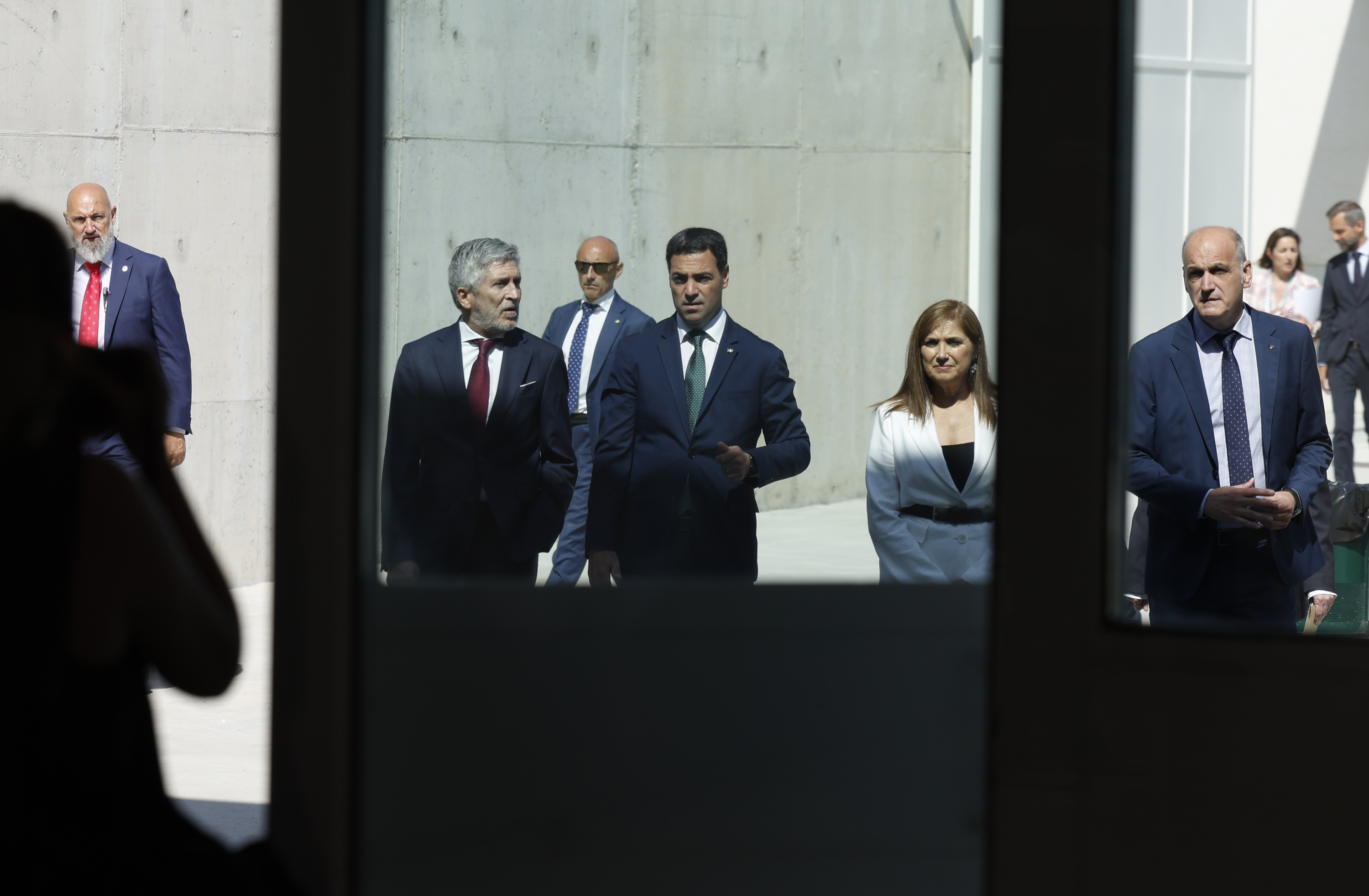 Grande-Marlaska, Pradales eta San Jose, Zubietako espetxean. JUAN HERRERO / EFE